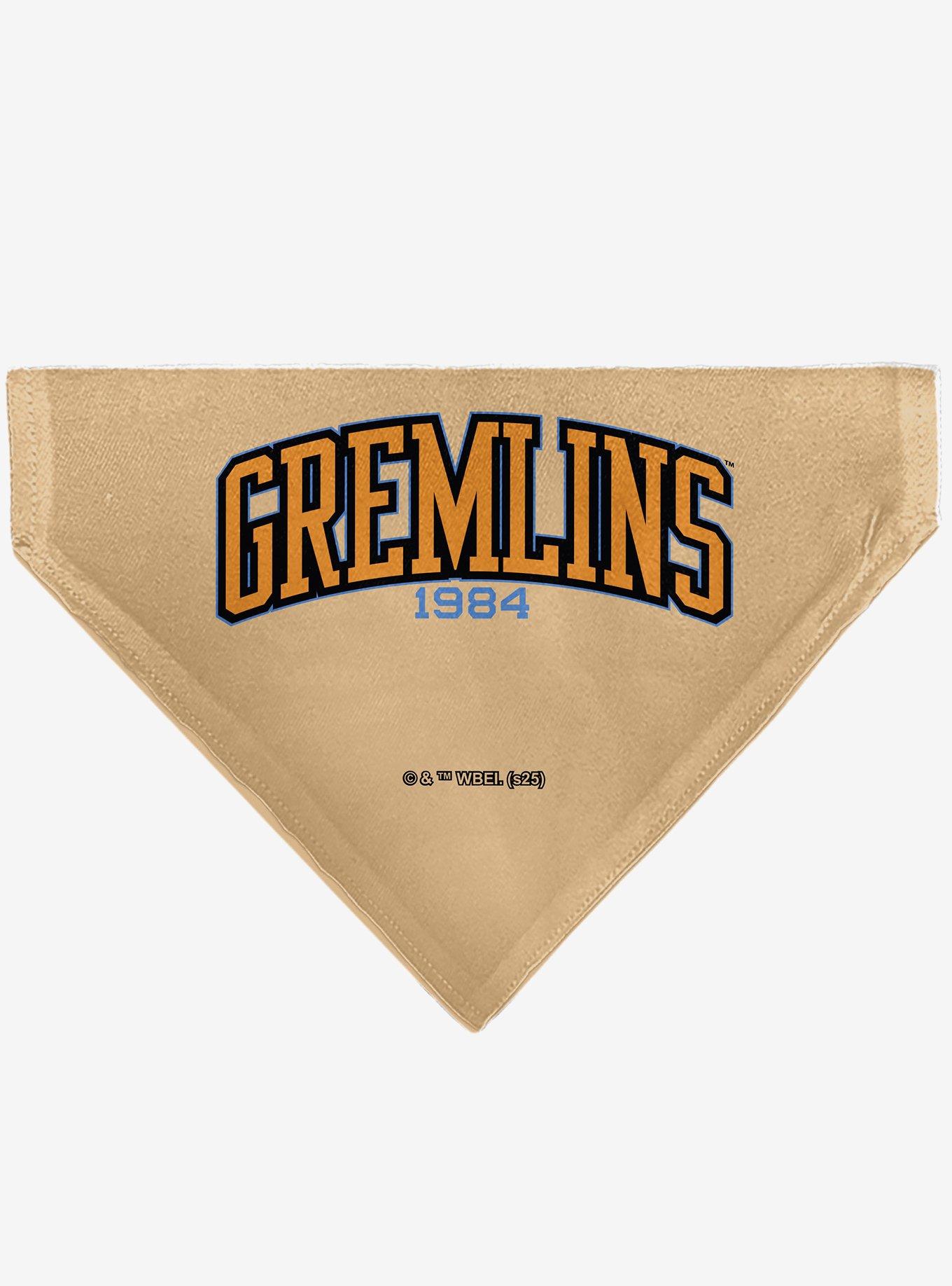 Gremlins Gizmo Face and Gremlins 1984 Varsity Slip On Collar Pet Bandana - Bandana Only, , hi-res