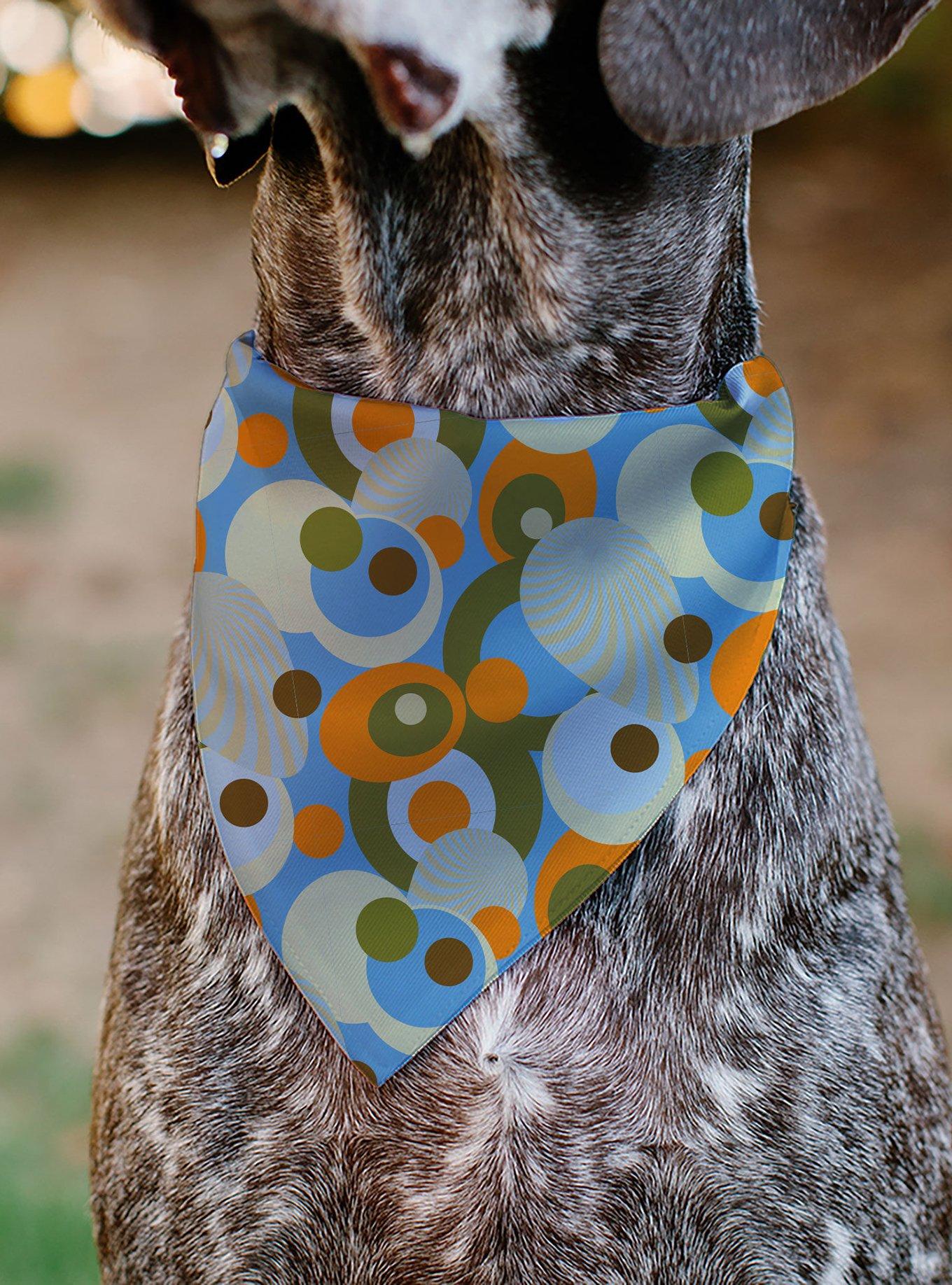 Scooby-Doo! SD Dog Tag Retro Dots Multi Slip On Collar Pet Bandana - Bandana Only, , alternate