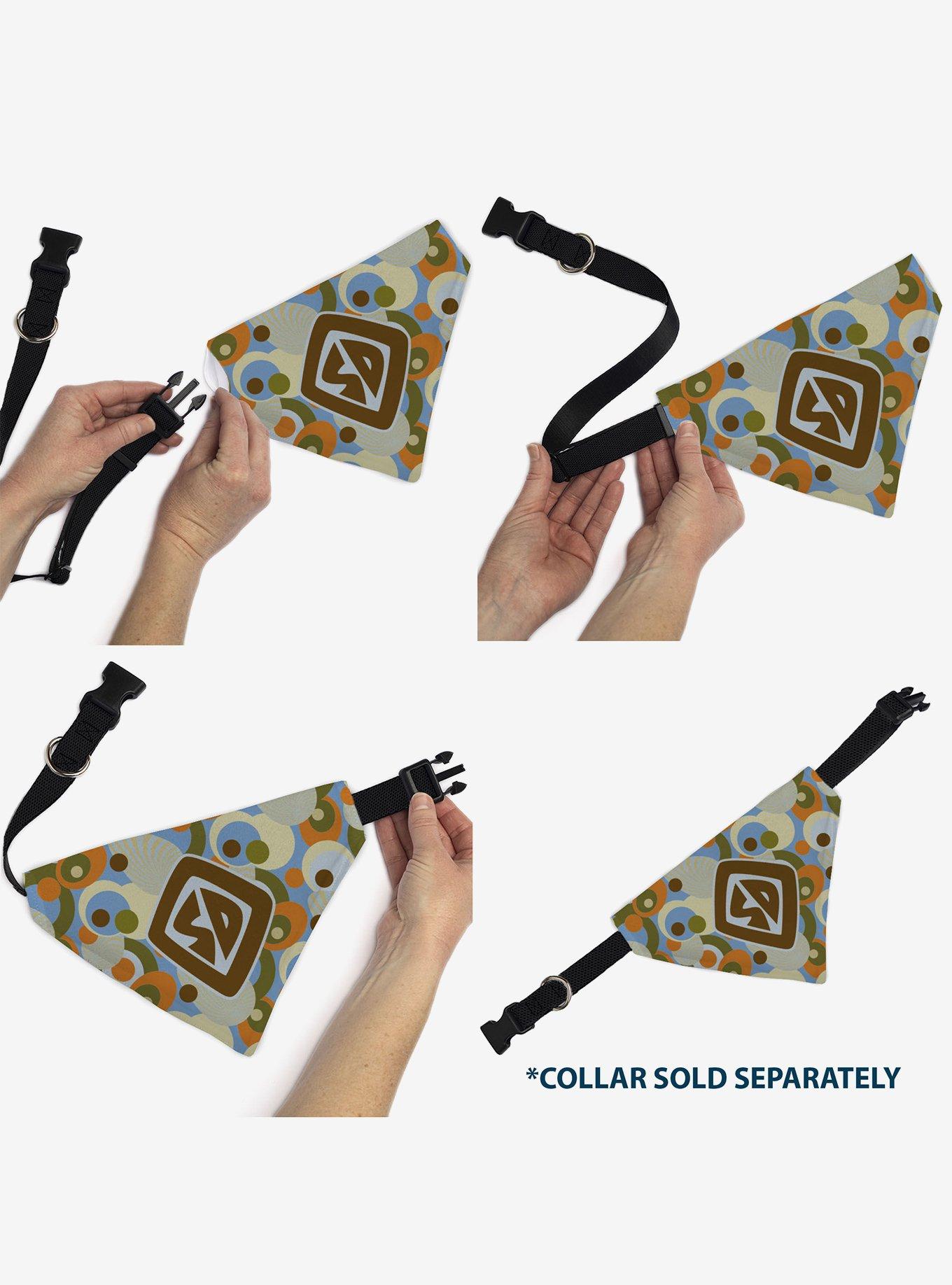Scooby-Doo! SD Dog Tag Retro Dots Multi Slip On Collar Pet Bandana - Bandana Only