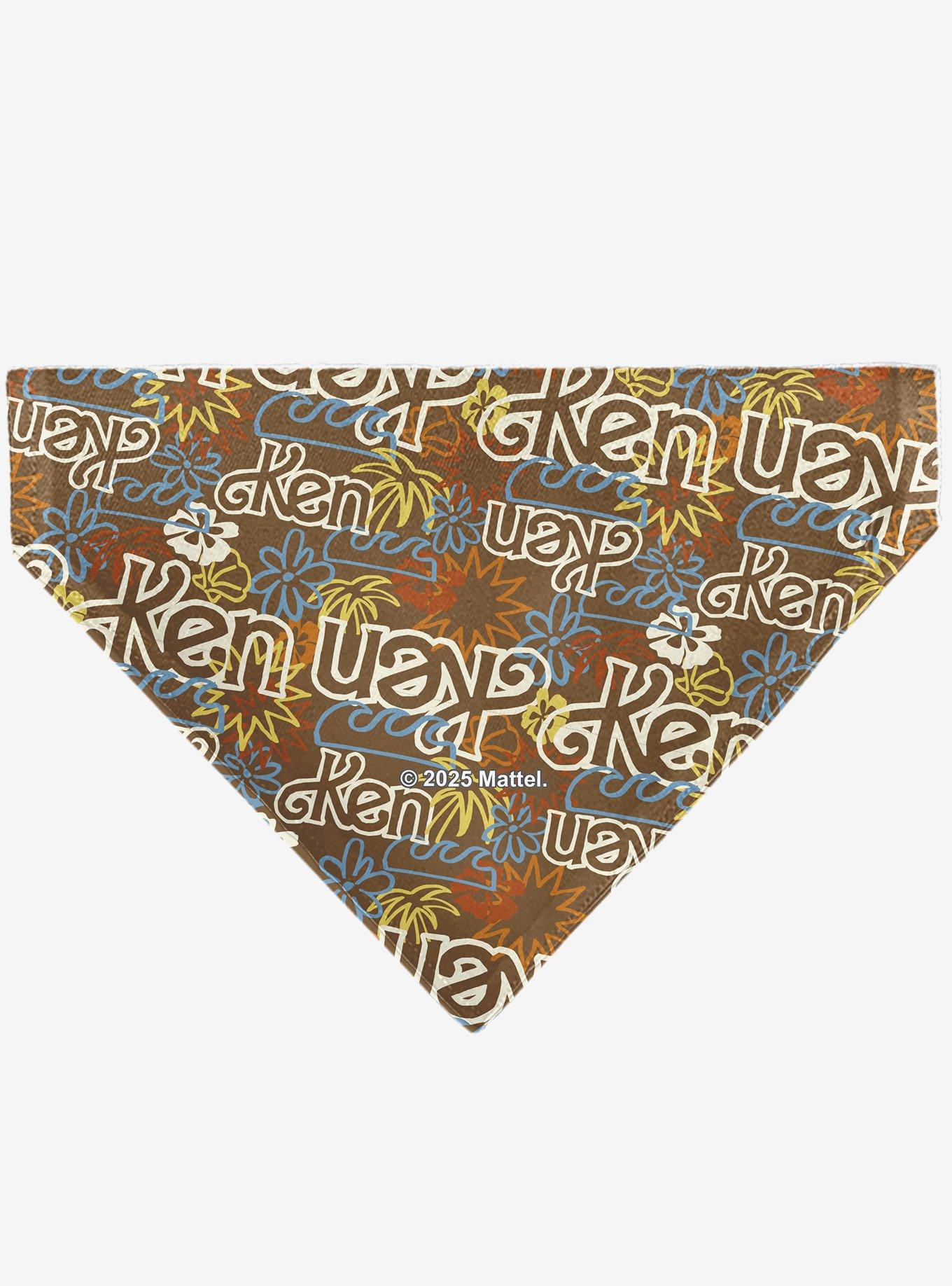 Barbie Ken Text Logo and IconsMulti Color Slip On Collar Pet Bandana - Bandana Only, , hi-res