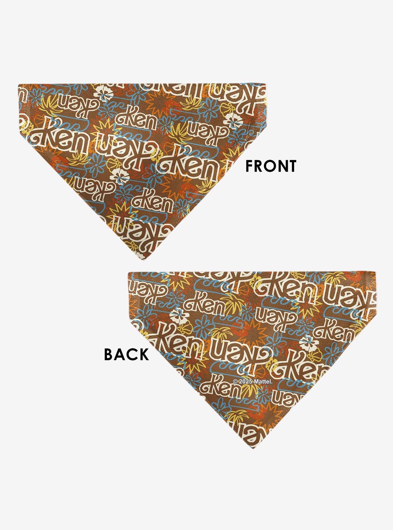 Barbie Ken Text Logo and IconsMulti Color Slip On Collar Pet Bandana - Bandana Only, , alternate