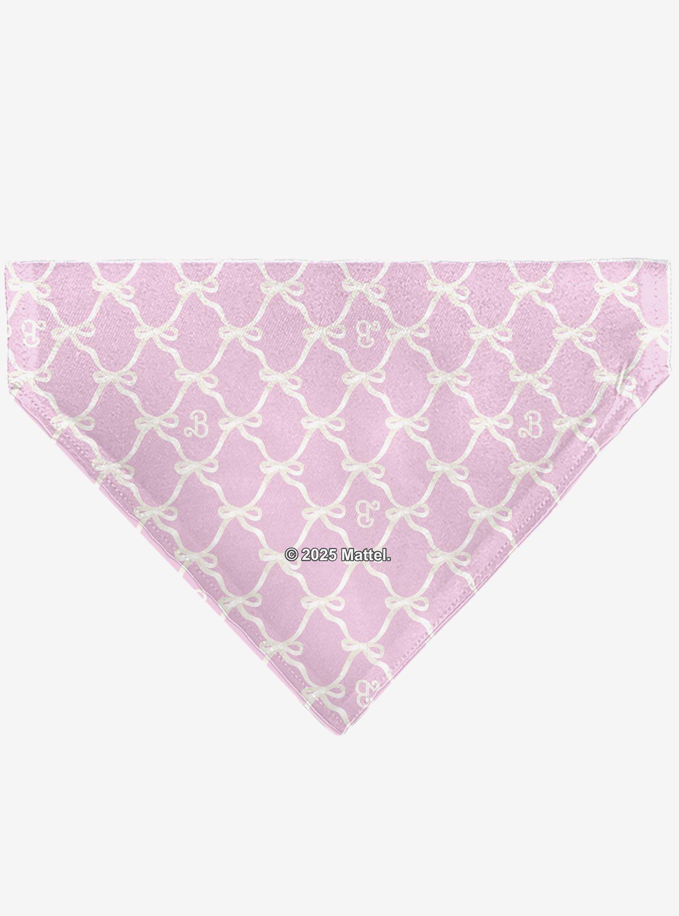 Barbie Bow and B Monogram Slip On Collar Pet Bandana - Bandana Only, , hi-res