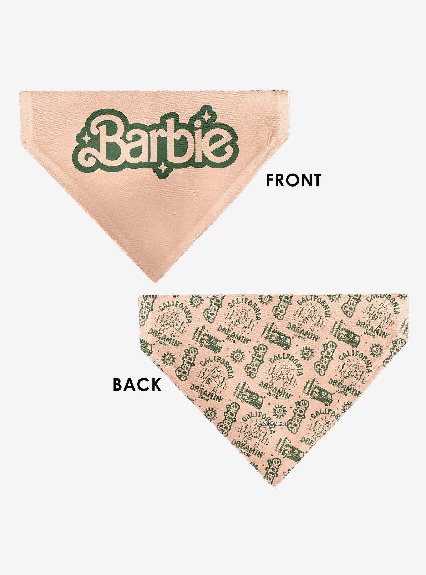 Barbie California Dreamin Icons Collage Peach Slip On Collar Pet Bandana - Bandana Only, , alternate