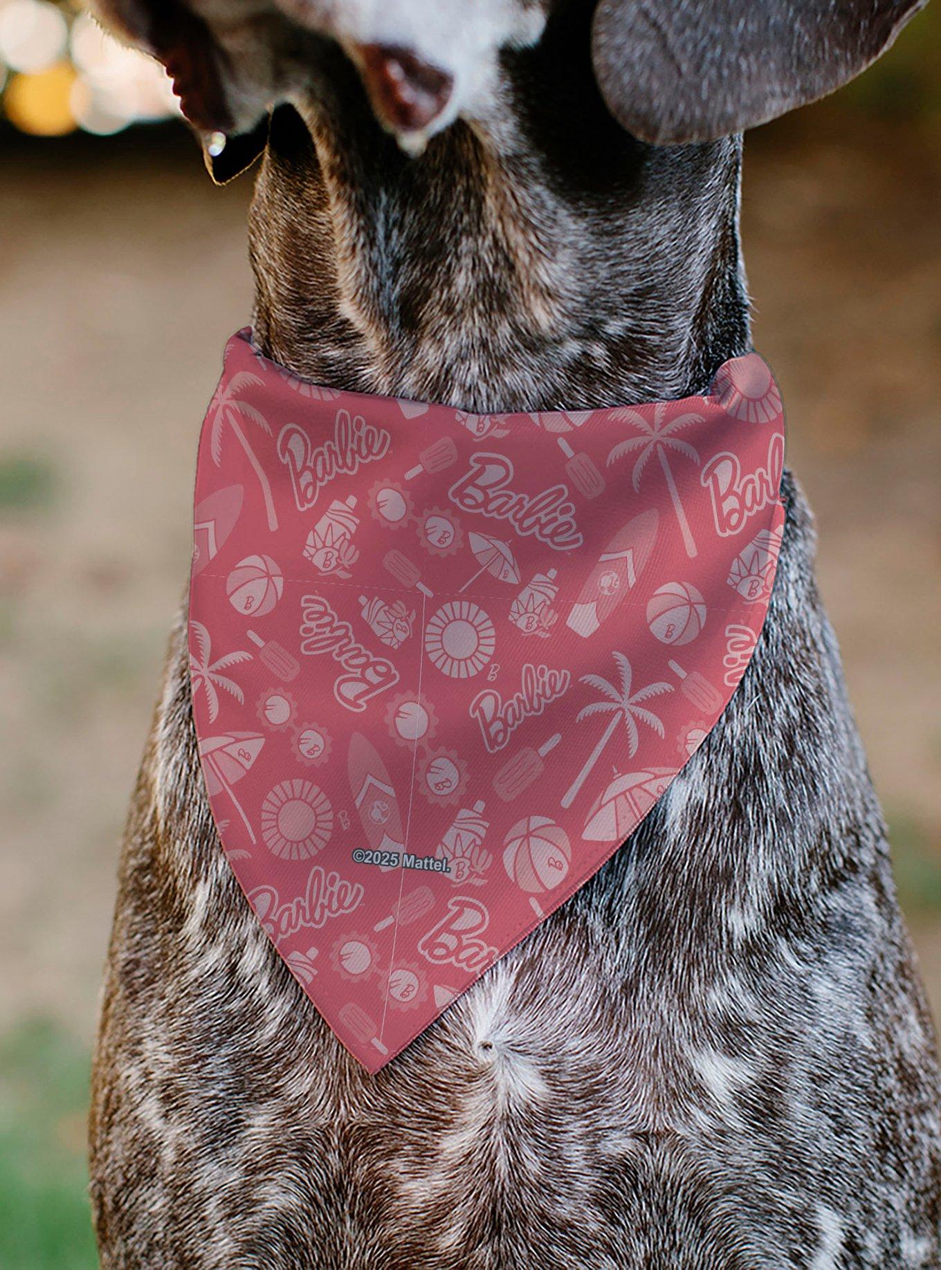 Barbie Malibu Beach Icons Collage Slip On Collar Pet Bandana - Bandana Only, , alternate