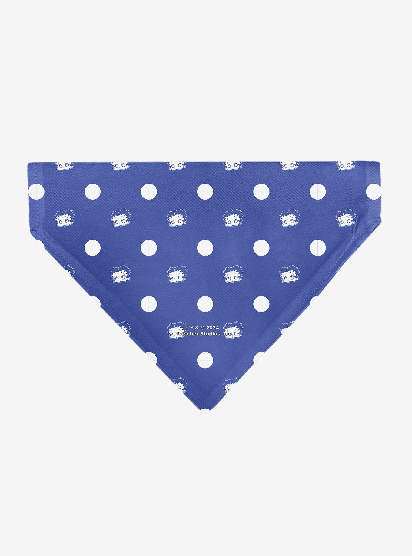 Betty Boop USA Heart Pose Polka Dot Face Slip On Collar Pet Bandana - Bandana Only, , hi-res
