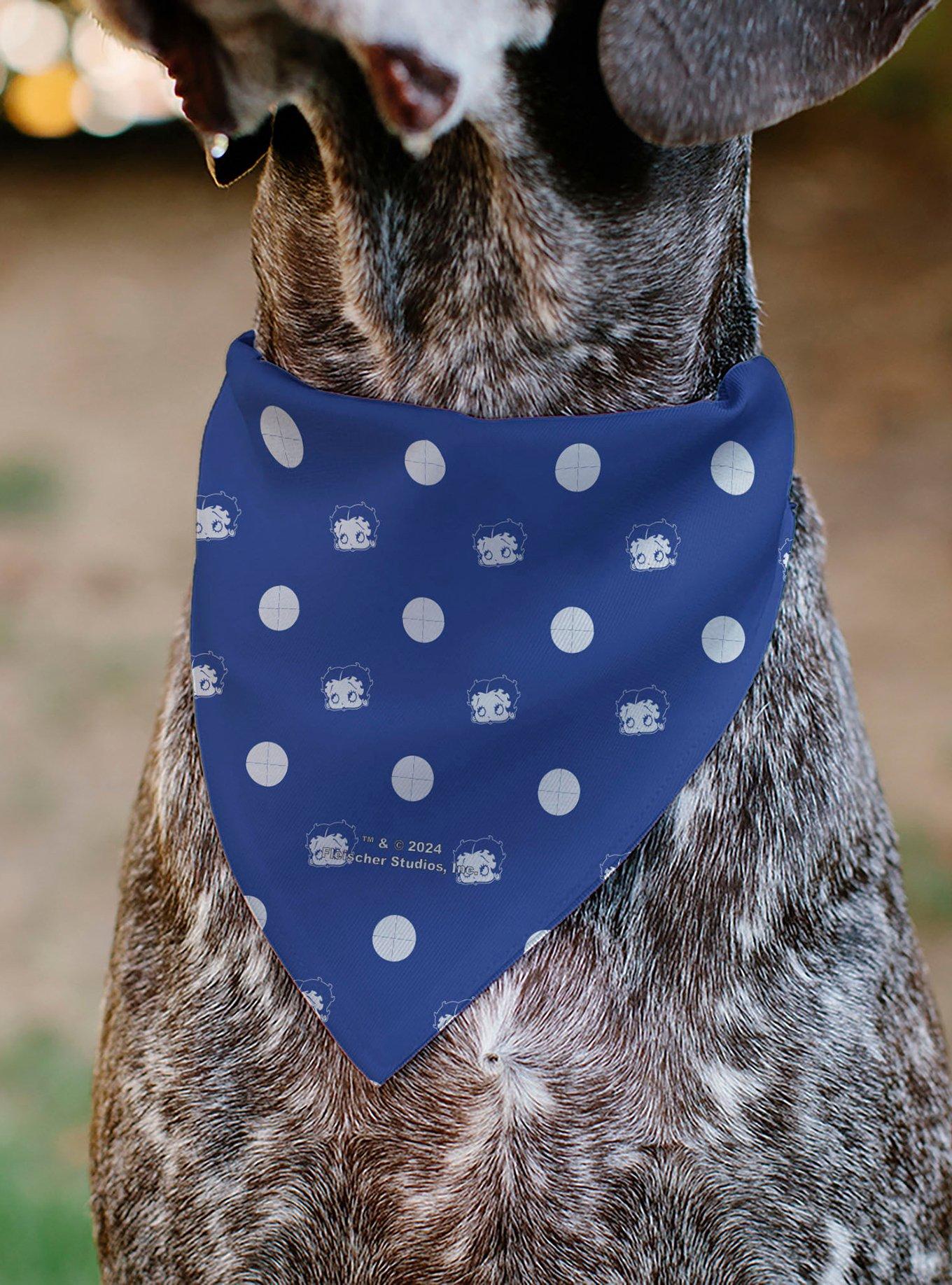 Betty Boop USA Heart Pose Polka Dot Face Slip On Collar Pet Bandana - Bandana Only, , alternate