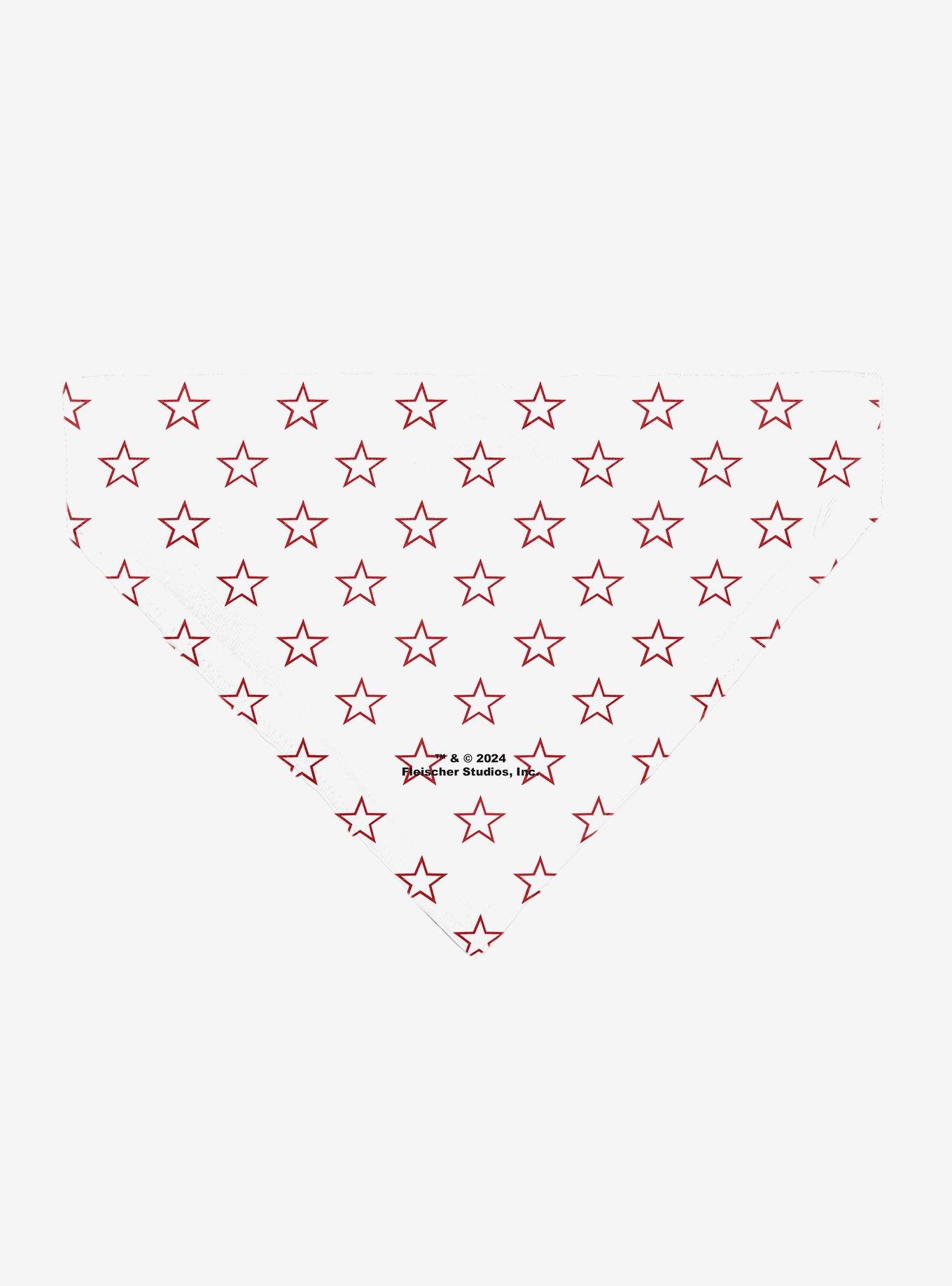 Betty Boop Face Heart and Text Stars Red Slip On Collar Pet Bandana - Bandana Only, , hi-res