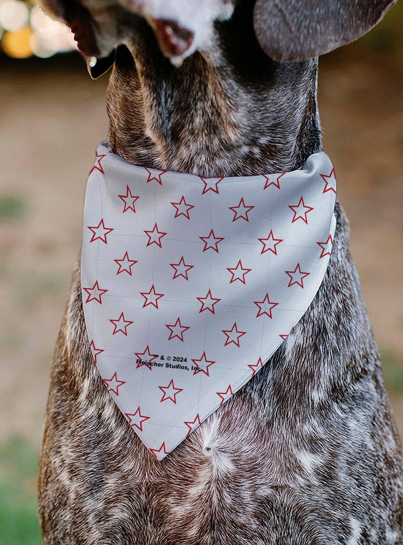Betty Boop Face Heart and Text Stars Red Slip On Collar Pet Bandana - Bandana Only, , alternate - view 5