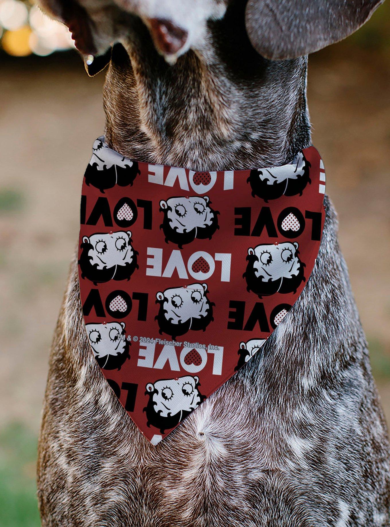 Betty Boop Love Text and Face Slip On Collar Pet Bandana - Bandana Only, , alternate
