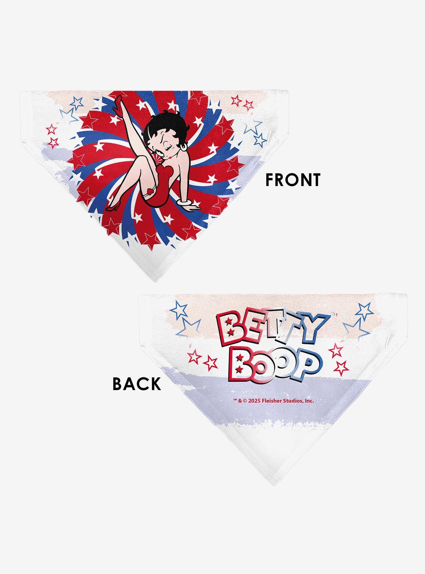 Betty Boop Americana Leg Kick Pose Slip On Collar Pet Bandana - Bandana Only, , alternate