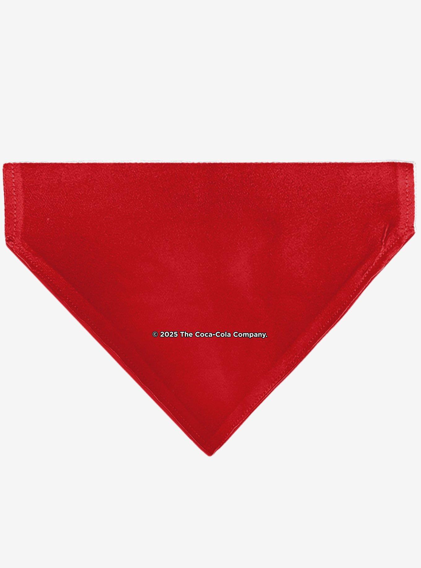 The Coca-Cola Company Coca Cola Script Logo Centered Slip On Collar Pet Bandana - Bandana Only, , hi-res