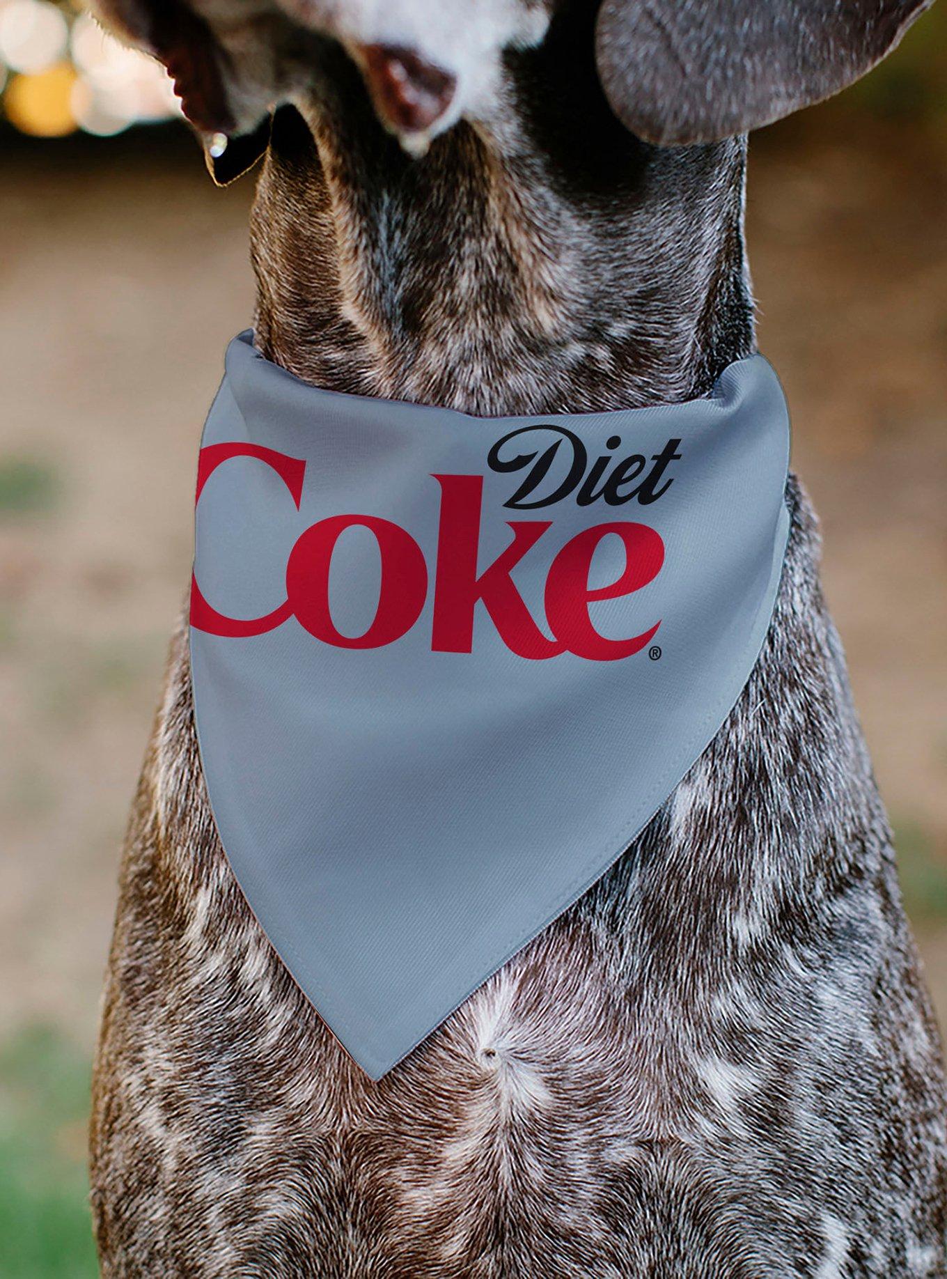 Coca-Cola Diet Coke Logo Black Slip On Collar Pet Bandana - Bandana Only