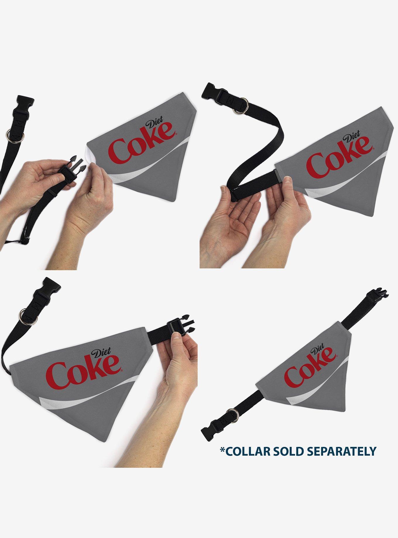 Coca-Cola Diet Coke Logo Slip On Collar Pet Bandana - Bandana Only, , alternate