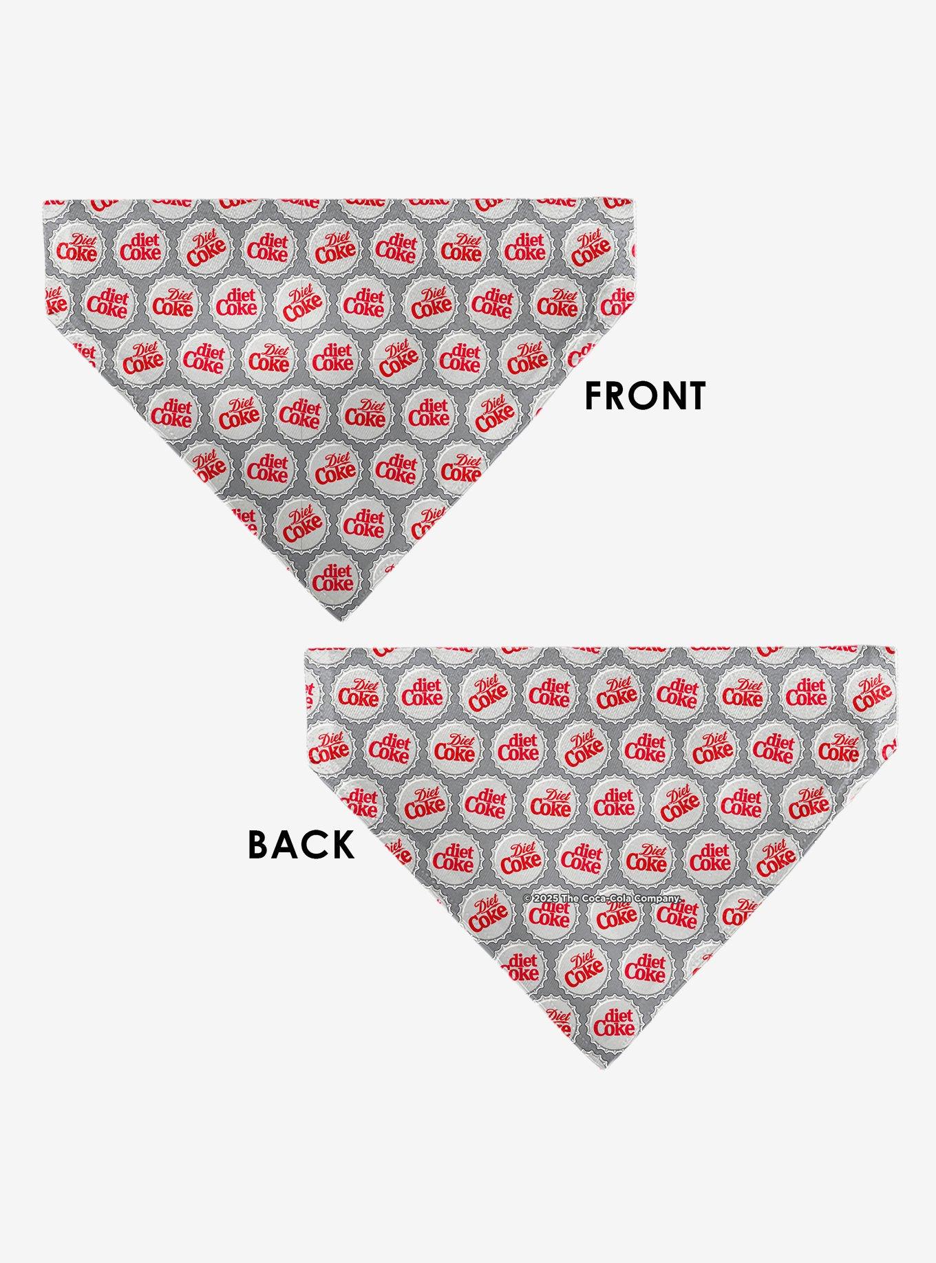The Coca-Cola Company Diet Coke Bottle Caps Scattered Grays Slip On Collar Pet Bandana - Bandana Only, , alternate