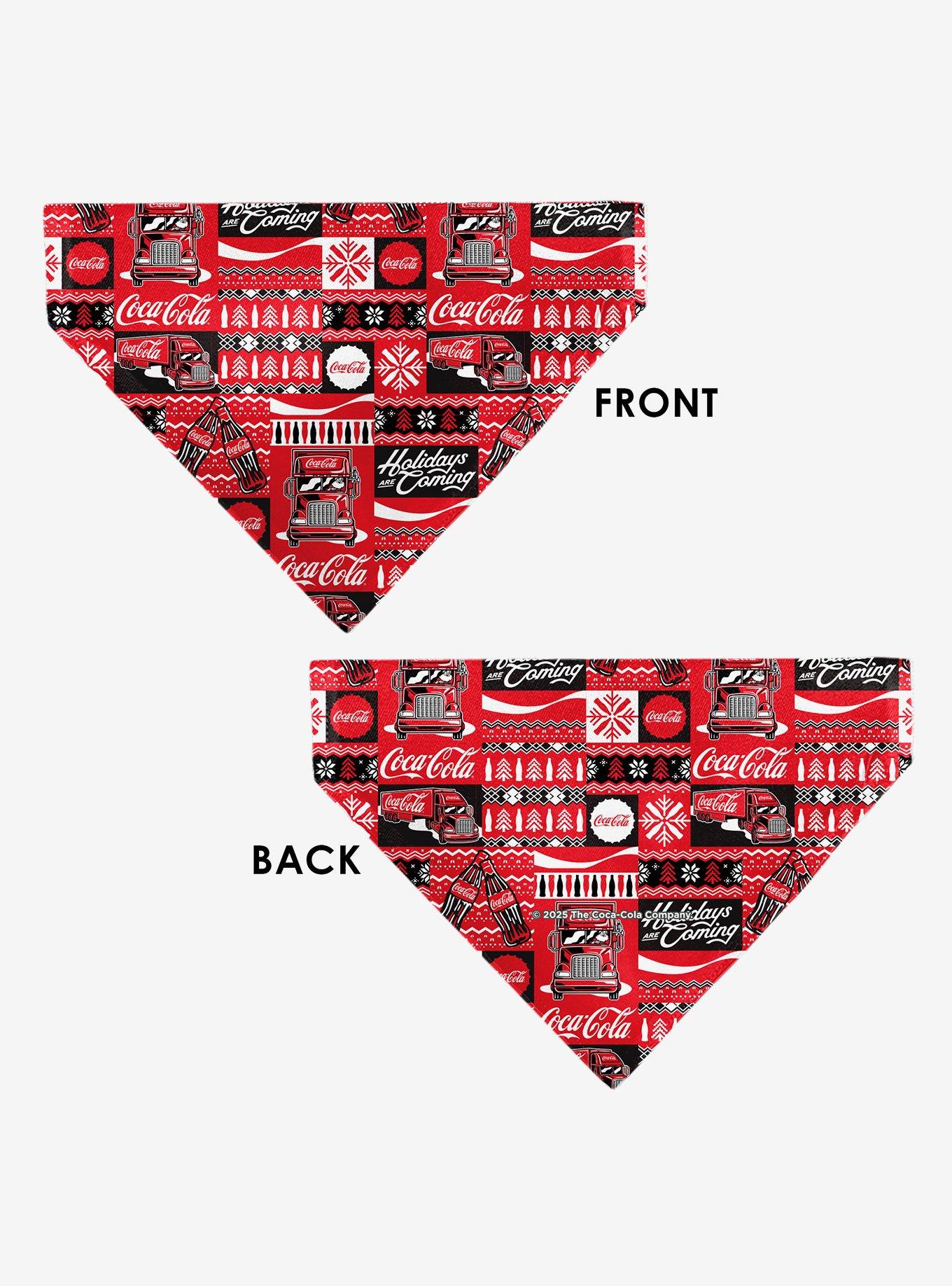 The Coca-Cola Company Coca Cola Holiday Sweater Slip On Collar Pet Bandana - Bandana Only, , alternate