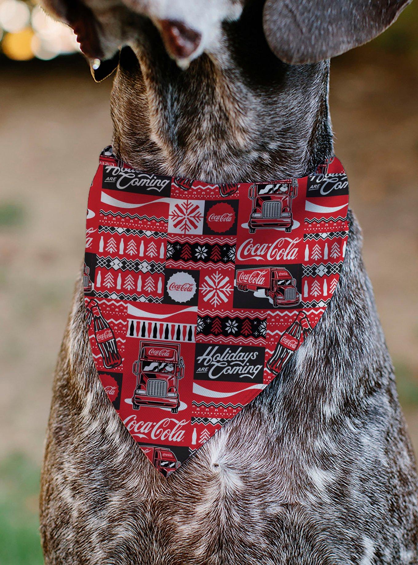 The Coca-Cola Company Coca Cola Holiday Sweater Slip On Collar Pet Bandana - Bandana Only, , alternate