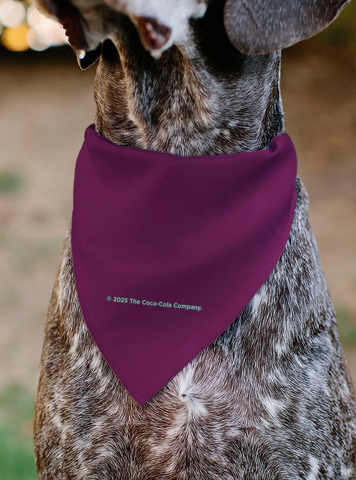 Coca-Cola Cherry Coke Wave Logo Burgundy Slip On Collar Pet Bandana - Bandana Only, , alternate