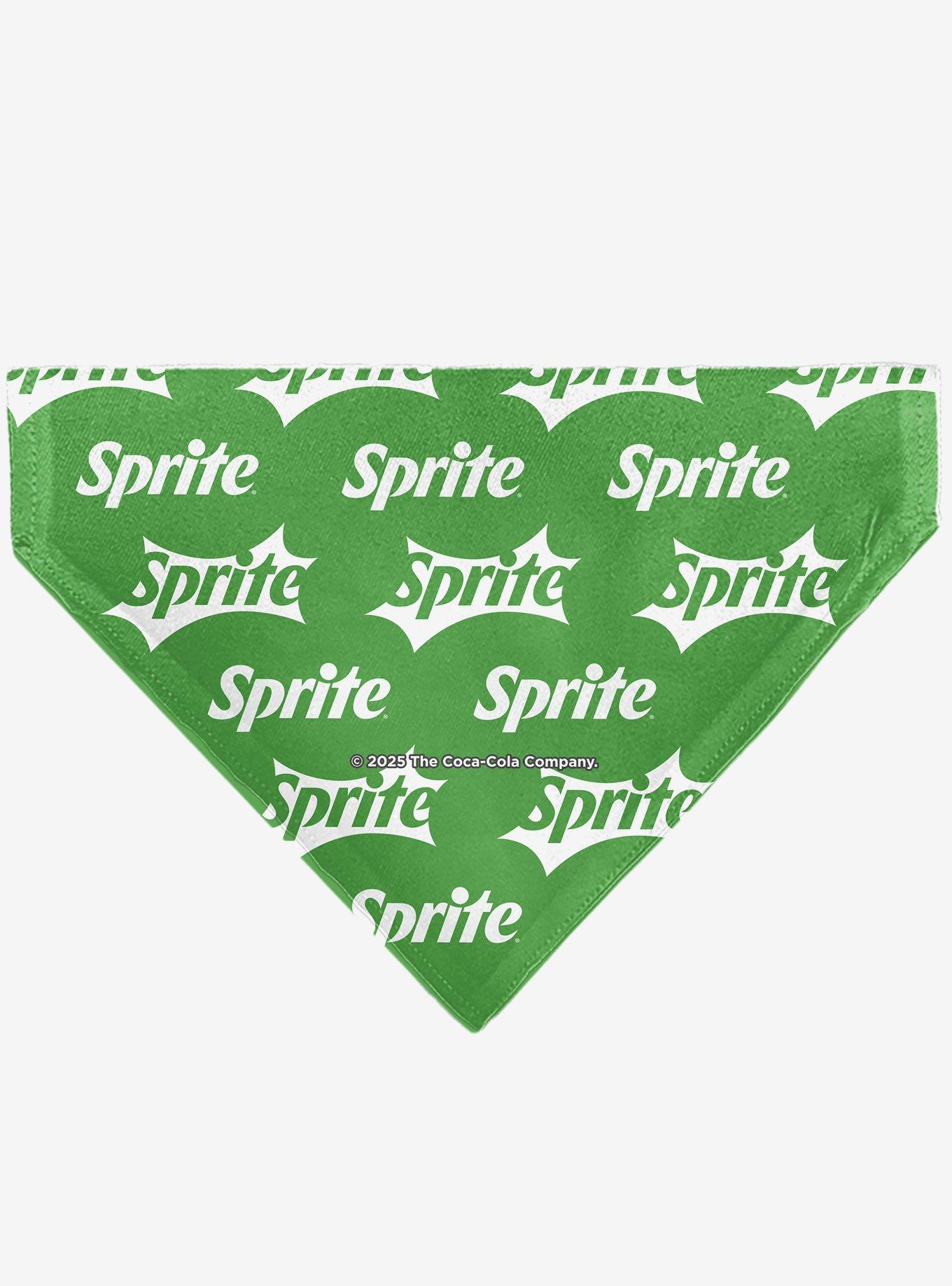 The Coca-Cola Company Sprite Logo Repeat Slip On Collar Pet Bandana - Bandana Only, , hi-res