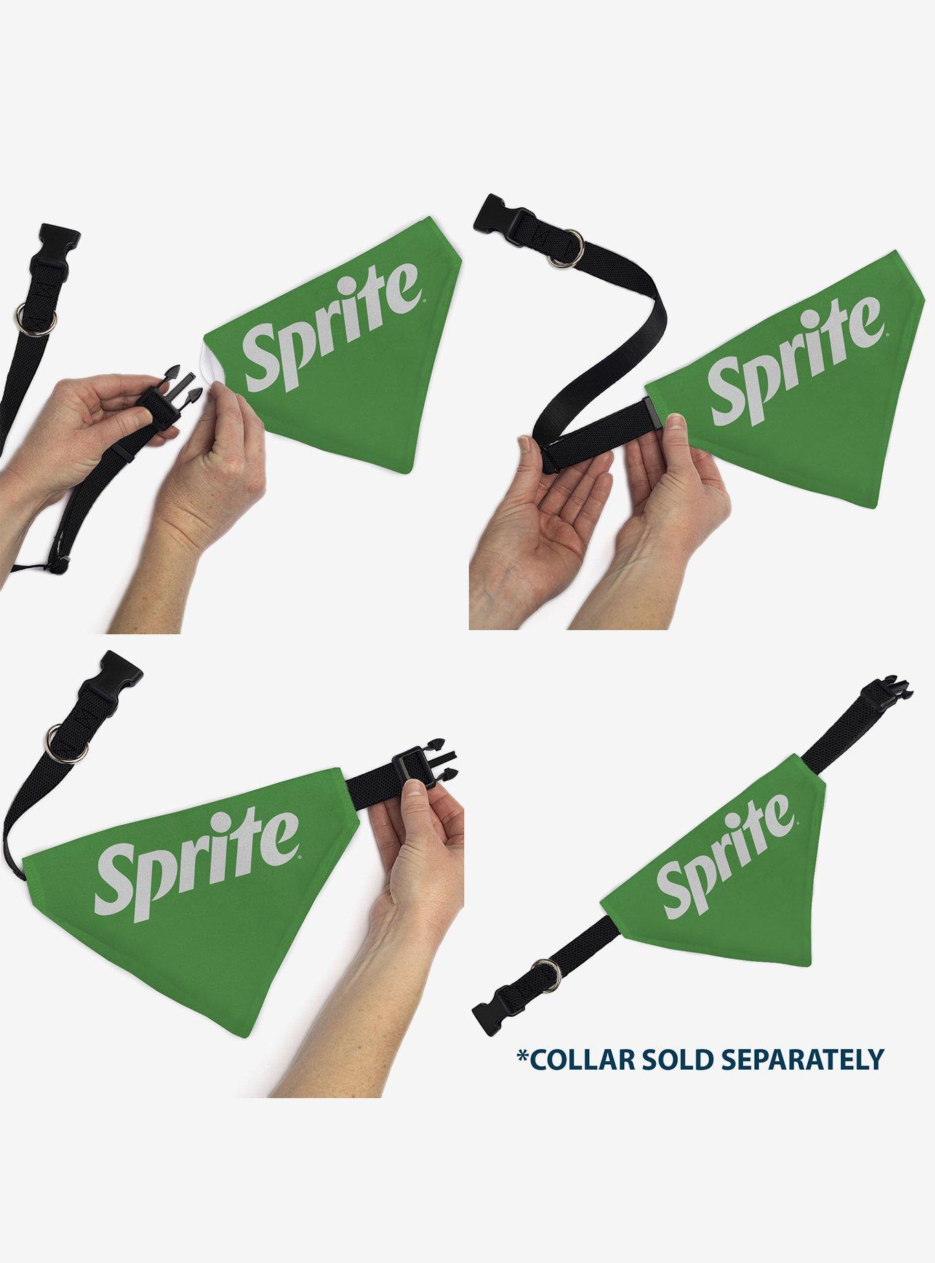 Coca-Cola Sprite Text Logo Slip On Collar Pet Bandana - Bandana Only