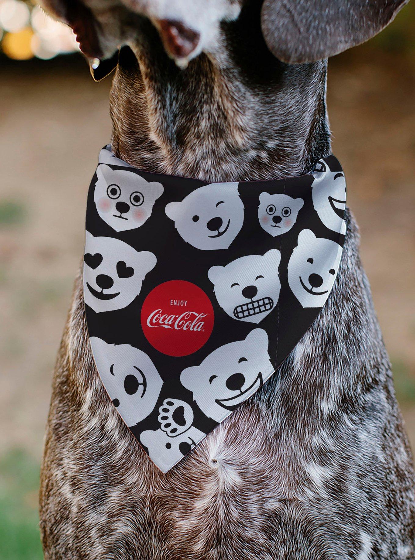 The Coca-Cola Company Polar Bear Expressions Scattered Slip On Collar Pet Bandana - Bandana Only, , alternate