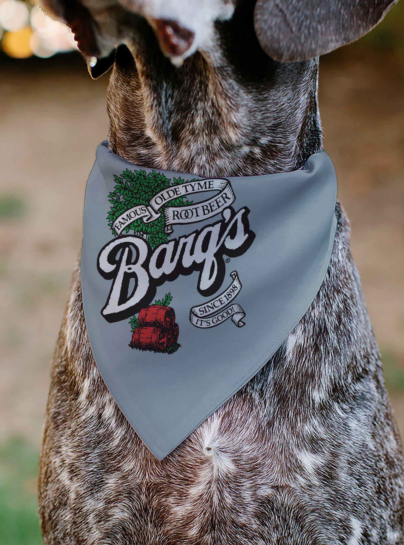 Coca-Cola Barqs Old Tyme Root Beer Barrels Logo Slip On Collar Pet Bandana - Bandana Only