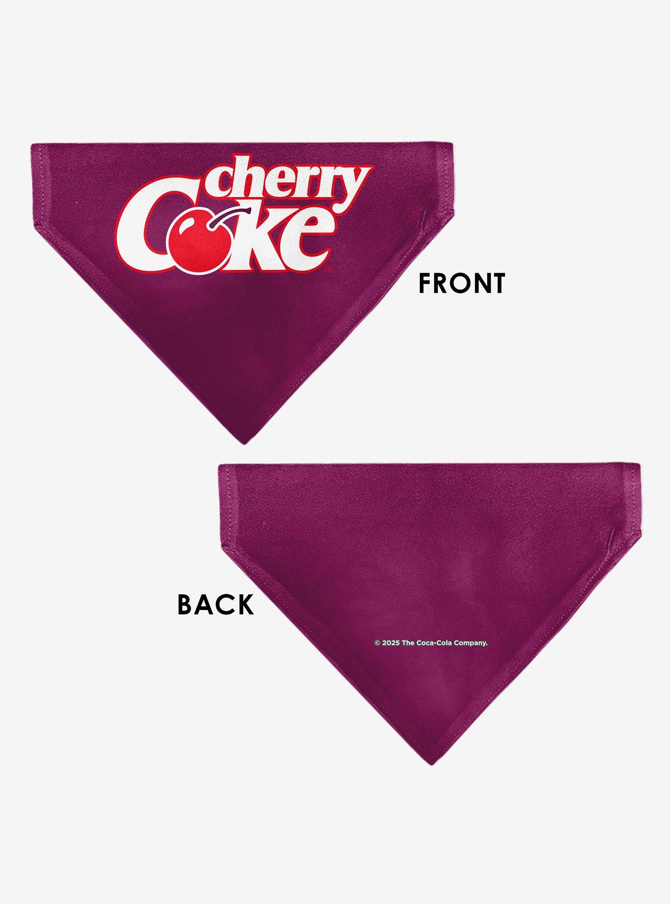 Coca-Cola Cherry Coke Cherry Logo Burgundy Slip On Collar Pet Bandana - Bandana Only, , alternate