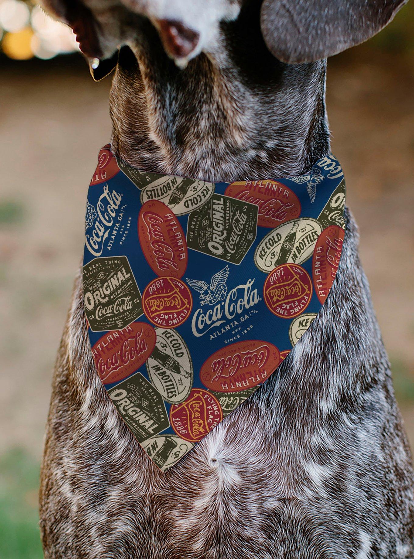 Coca-Cola Classic Coca Cola Badges Collage Slip On Collar Pet Bandana - Bandana Only, , alternate