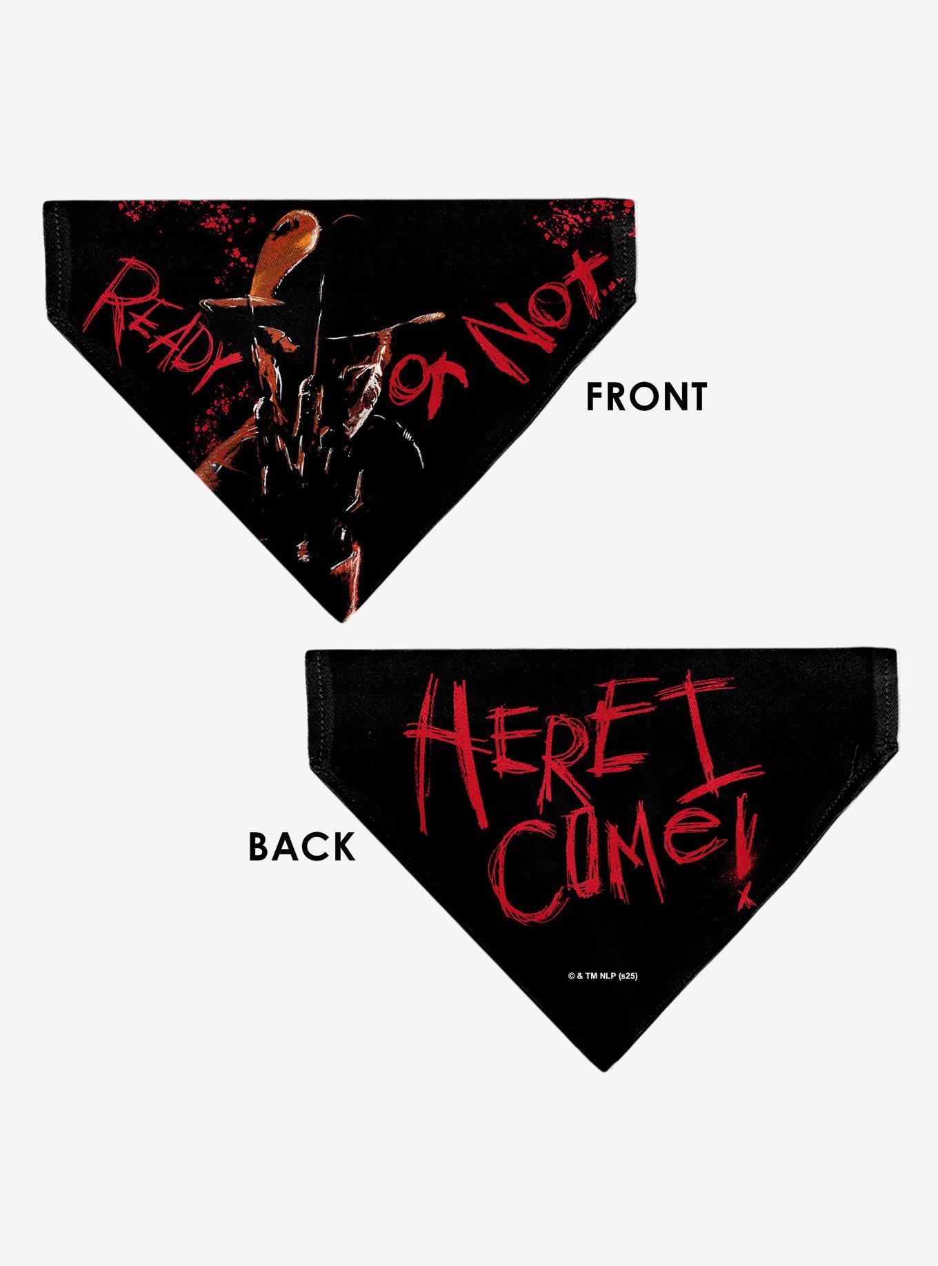 A Nightmare On Elm Street Ready Or Not Here I Come Slip On Collar Pet Bandana - Bandana Only, , alternate