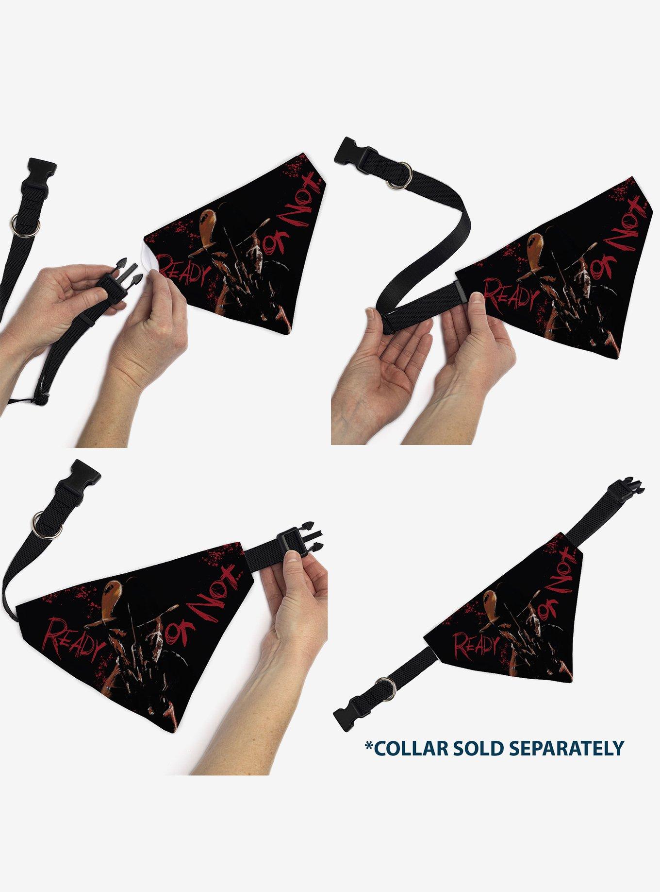 A Nightmare On Elm Street Ready Or Not Here I Come Slip On Collar Pet Bandana - Bandana Only, , alternate