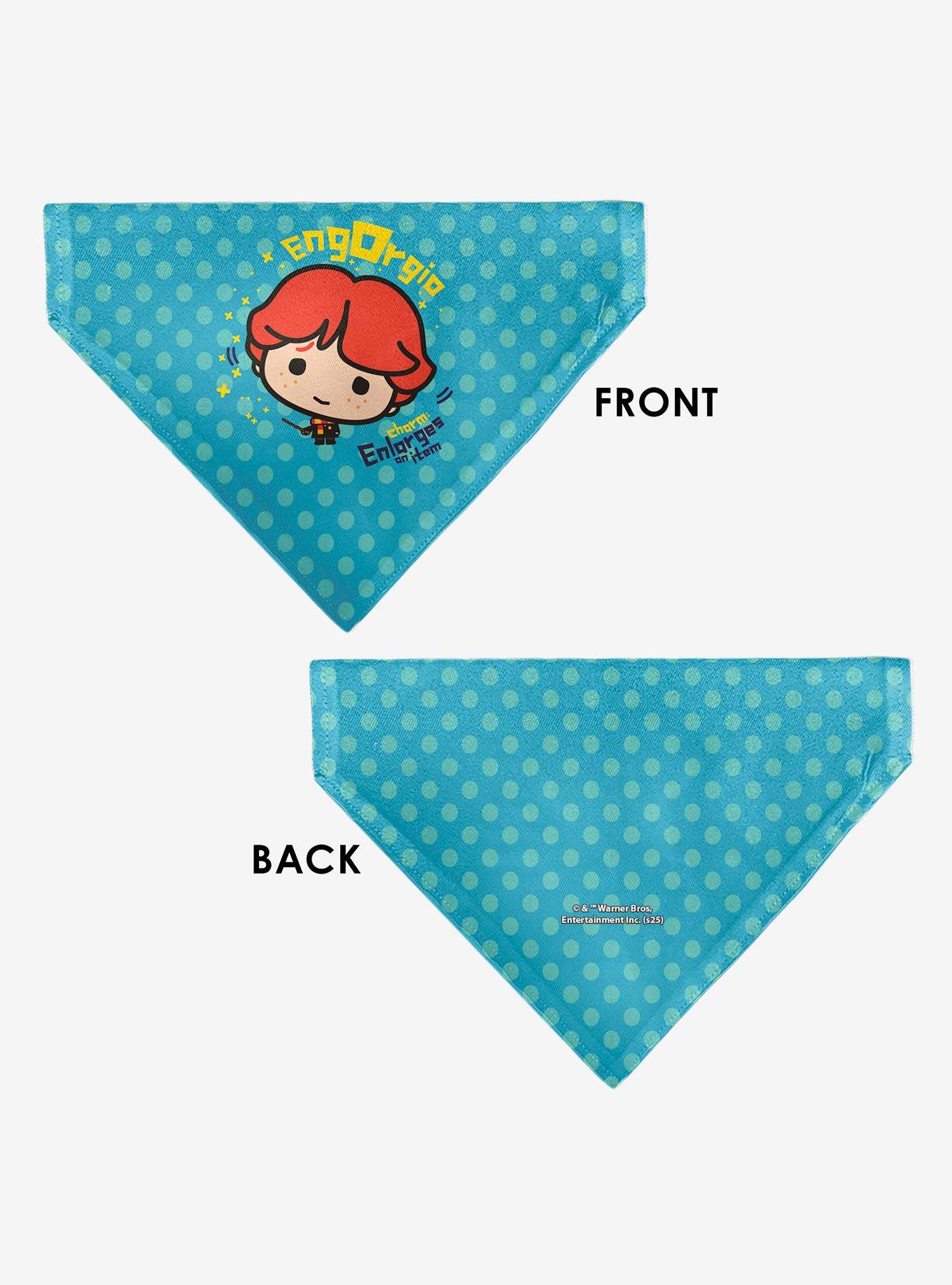 Harry Potter Chibi Engorgio Charm Polka Dot Slip On Collar Pet Bandana - Bandana Only, , alternate