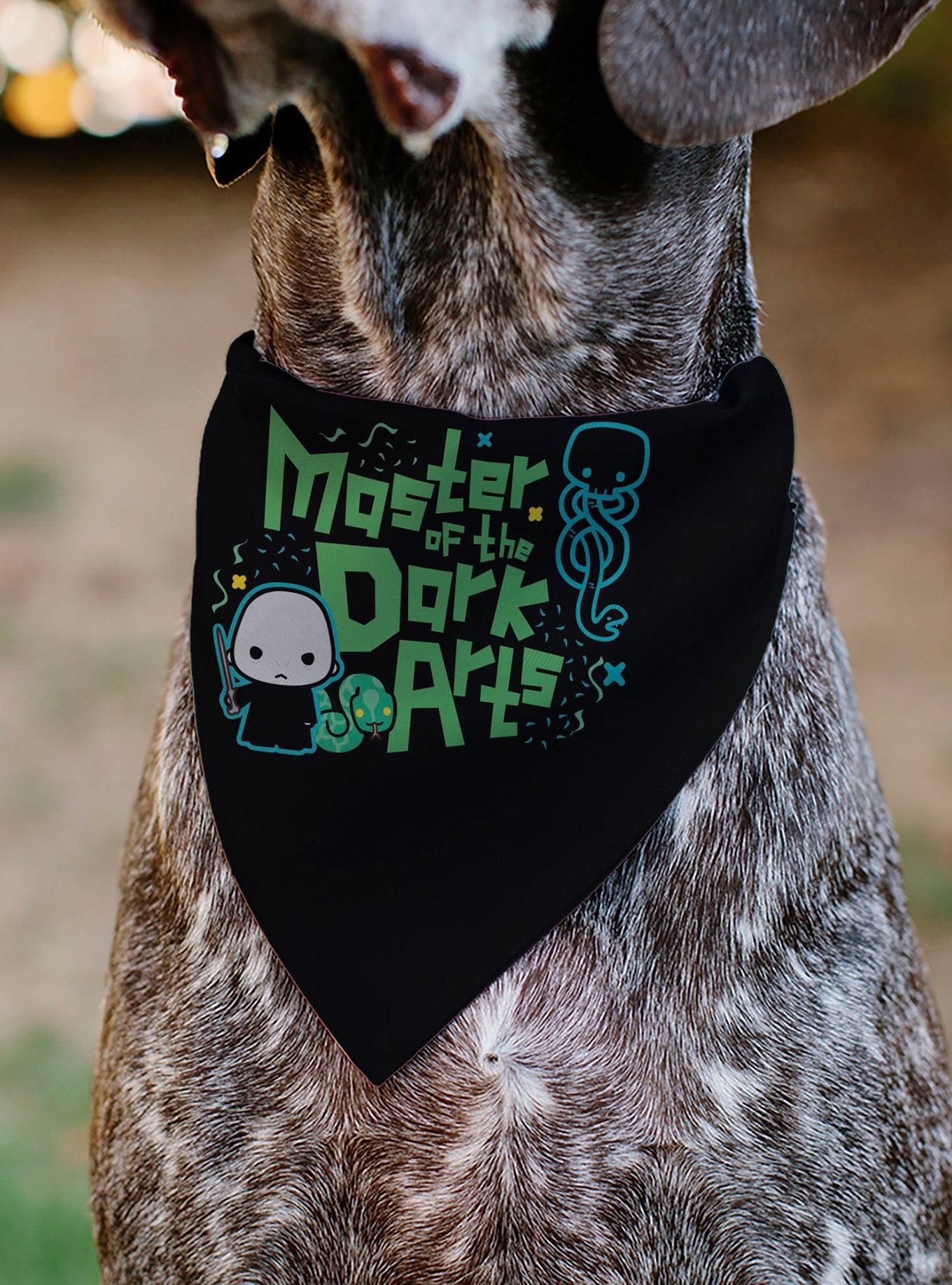 Harry Potter Chibi Voldemort Master of The Dark Arts Black Slip On Collar Pet Bandana - Bandana Only, , alternate