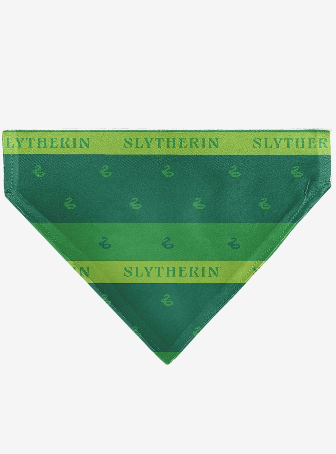 Harry Potter Slytherin Traits Banner and Icons Slip On Collar Pet Bandana - Bandana Only, , hi-res