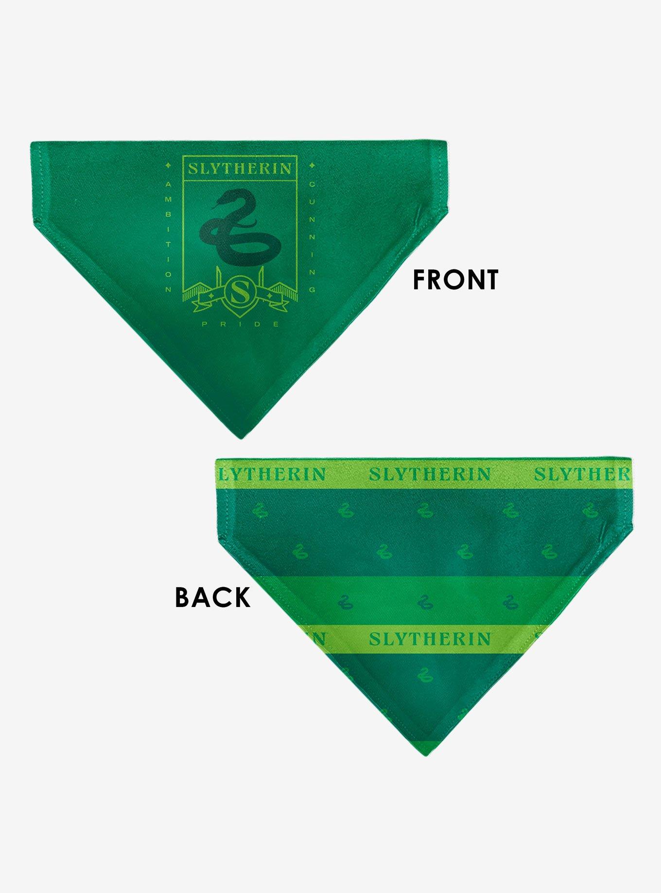 Harry Potter Slytherin Traits Banner and Icons Slip On Collar Pet Bandana - Bandana Only, , alternate
