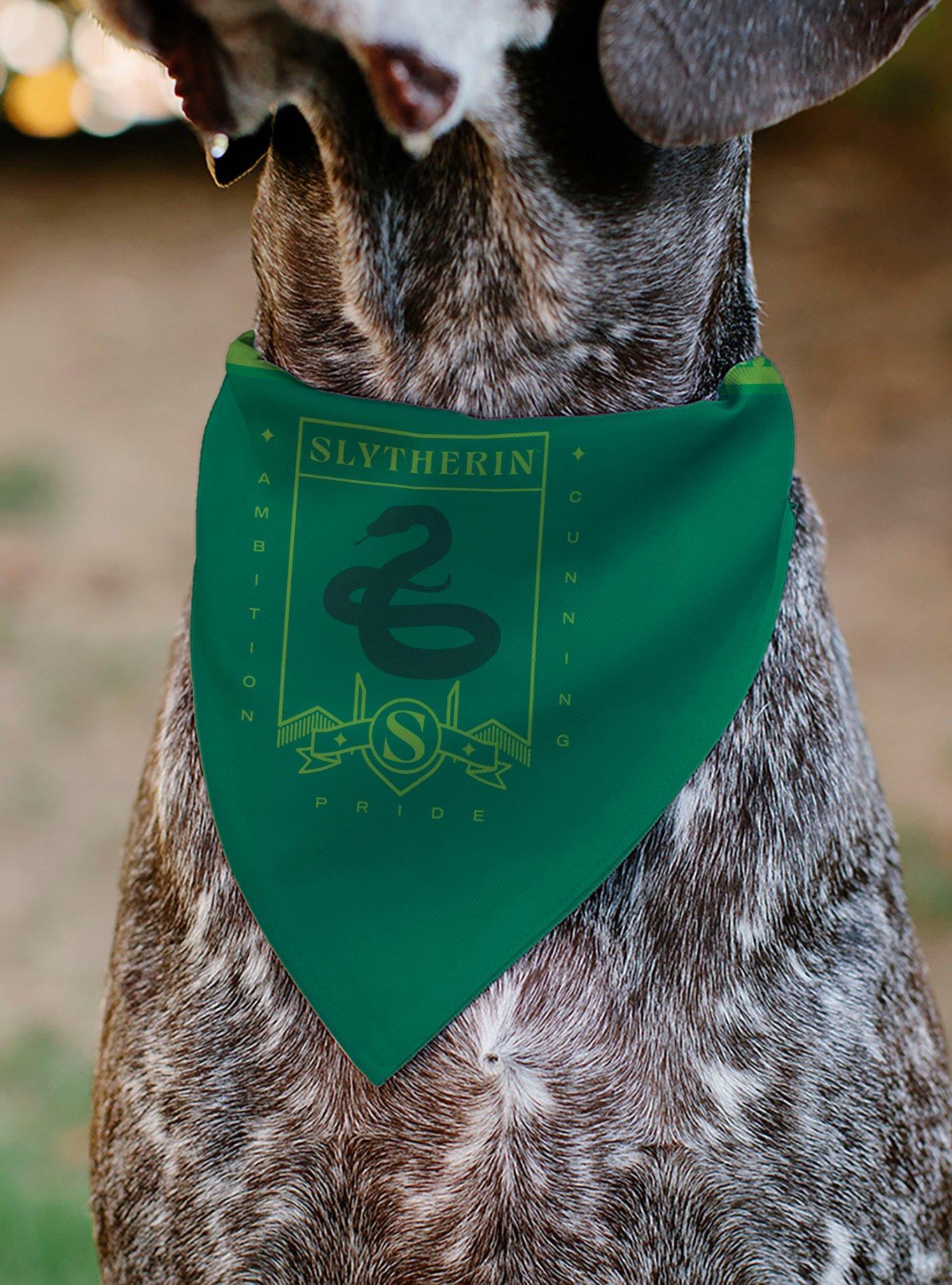 Harry Potter Slytherin Traits Banner and Icons Slip On Collar Pet Bandana - Bandana Only, , alternate