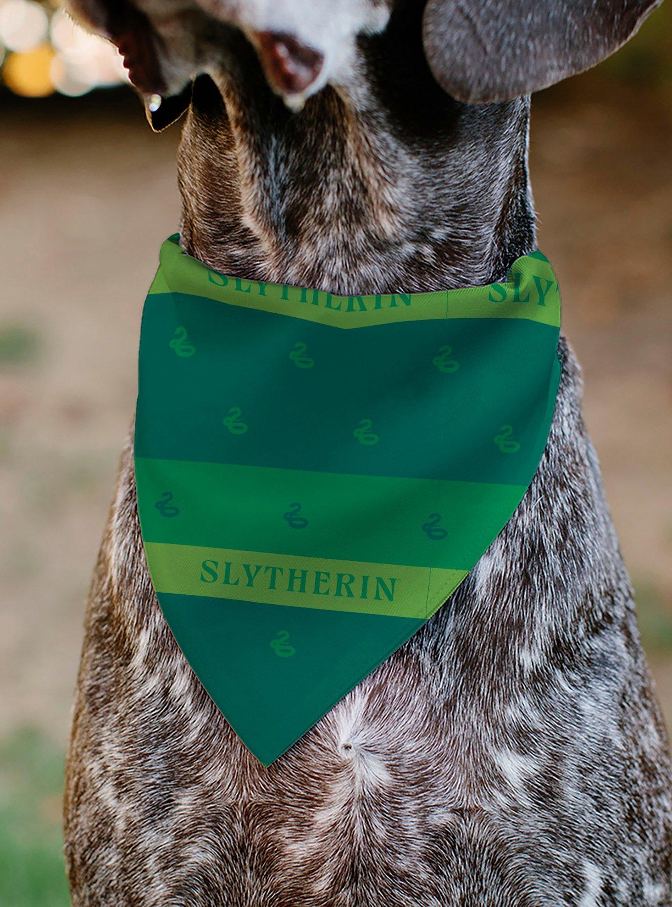 Harry Potter Slytherin Traits Banner and Icons Slip On Collar Pet Bandana - Bandana Only, , alternate