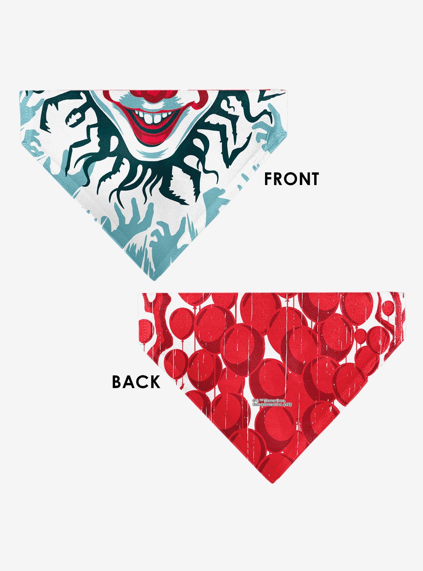 IT Pennywise Smile and Balloons Slip On Collar Pet Bandana - Bandana Only, , alternate