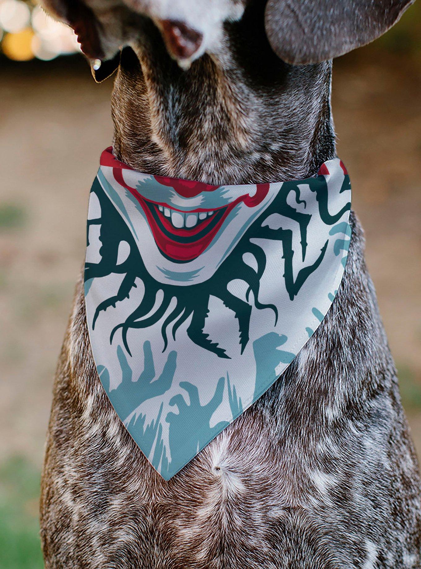 IT Pennywise Smile and Balloons Slip On Collar Pet Bandana - Bandana Only, , alternate