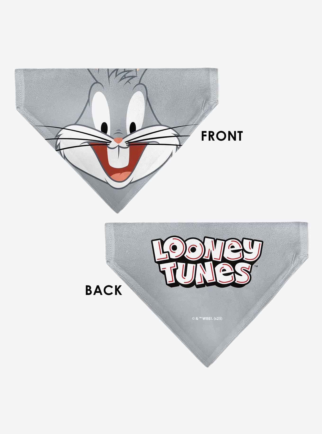 Looney Tunes Bugs Bunny Face Close Up Slip On Collar Pet Bandana - Bandana Only, , alternate
