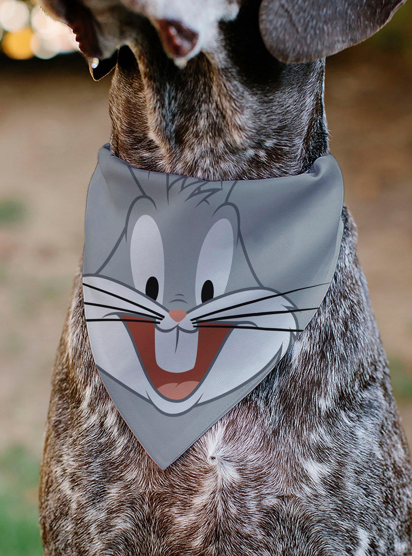 Looney Tunes Bugs Bunny Face Close Up Slip On Collar Pet Bandana - Bandana Only, , alternate