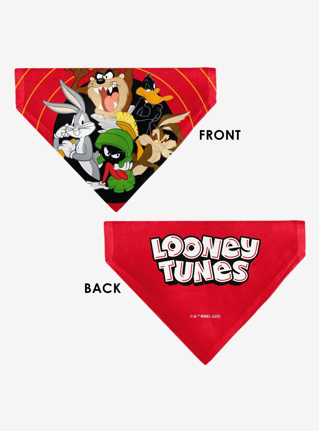 Looney Tunes Five Character Target Close Up Pose Slip On Collar Pet Bandana - Bandana Only, , alternate