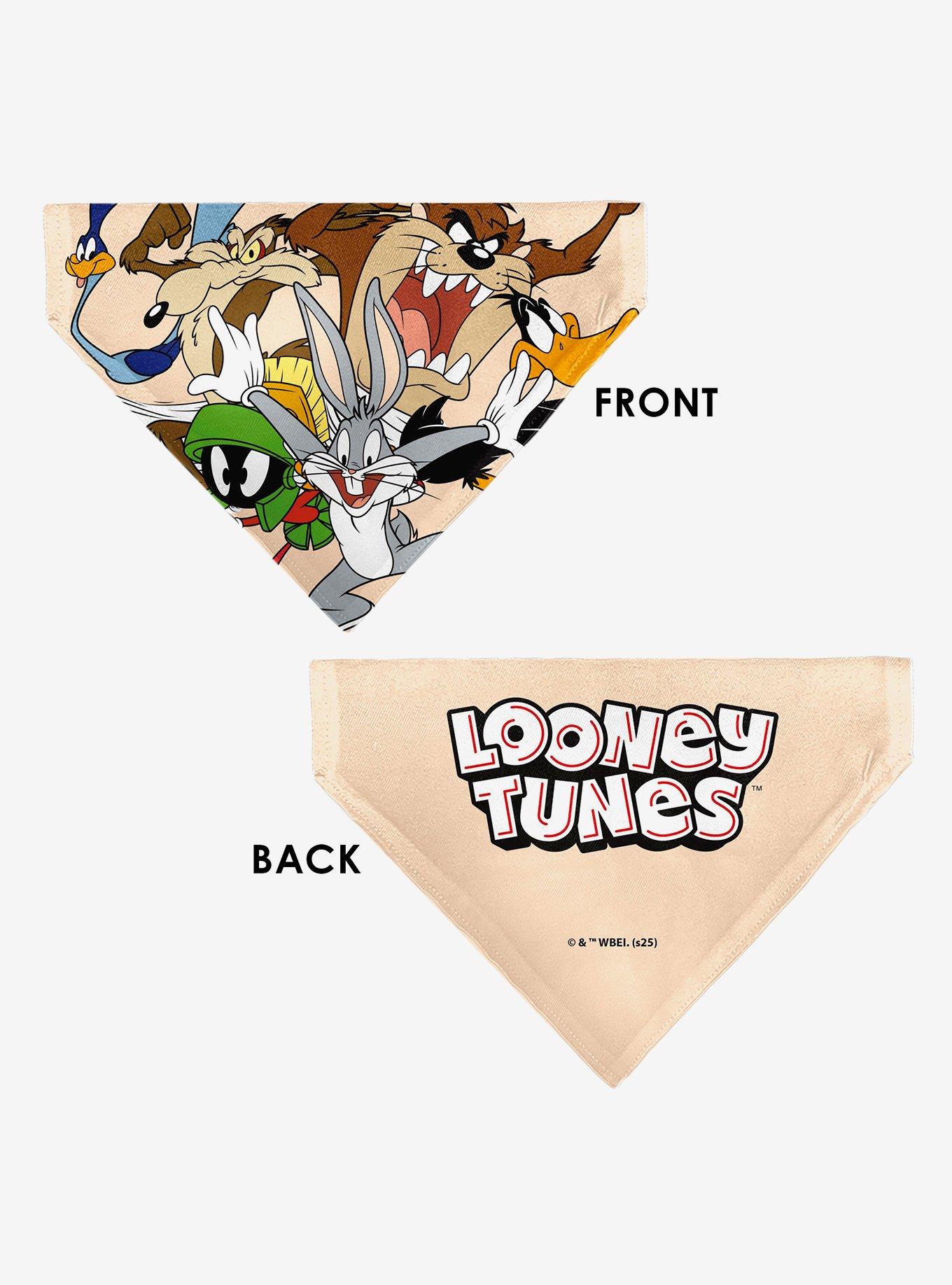 Looney Tunes Six Character Stack Pose Slip On Collar Pet Bandana - Bandana Only, , alternate