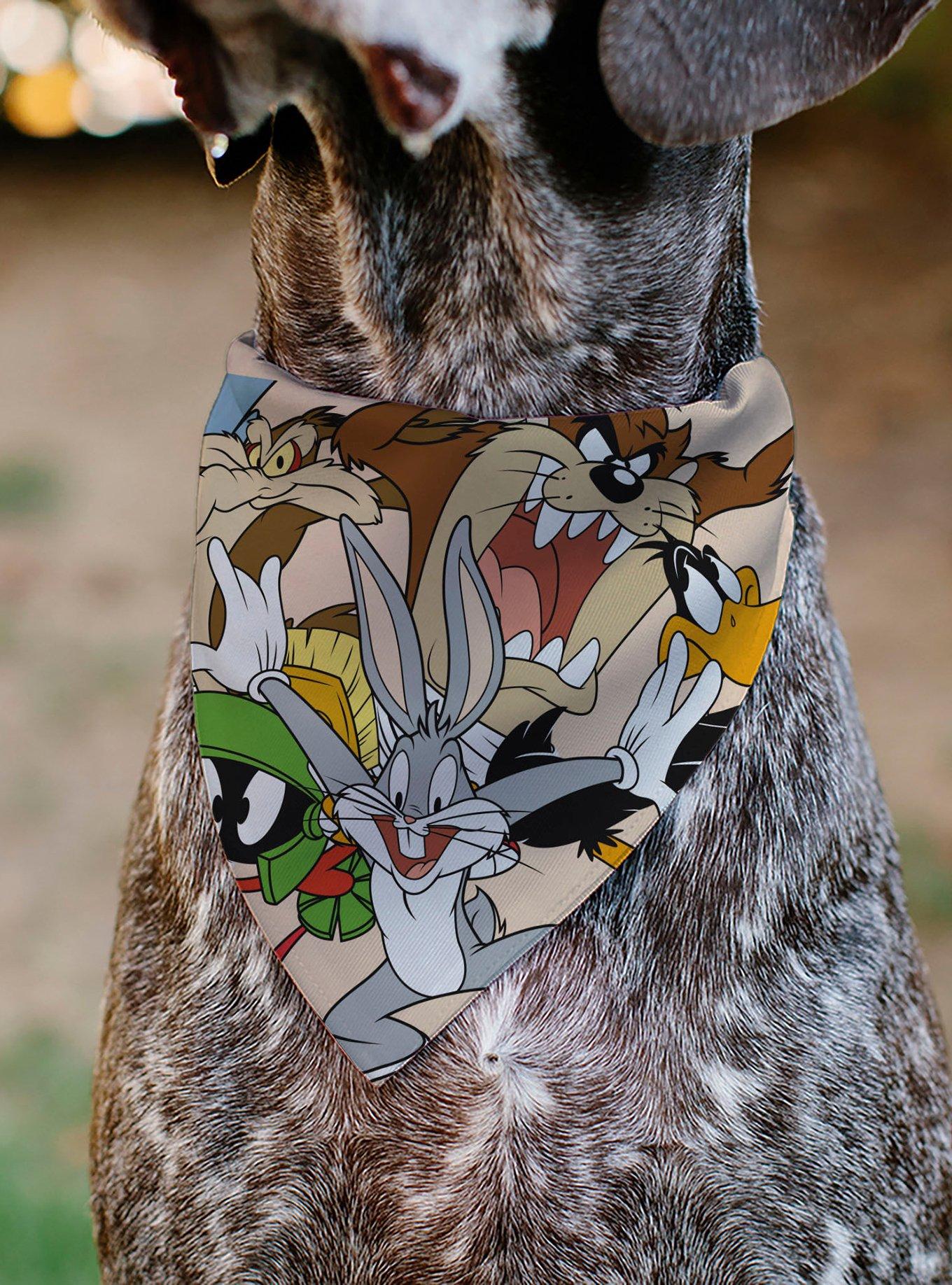 Looney Tunes Six Character Stack Pose Slip On Collar Pet Bandana - Bandana Only, , alternate