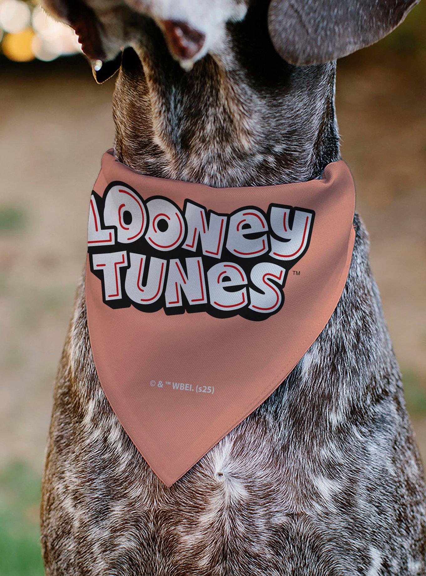 Looney Tunes Six Character Running Pose Slip On Collar Pet Bandana - Bandana Only, , alternate