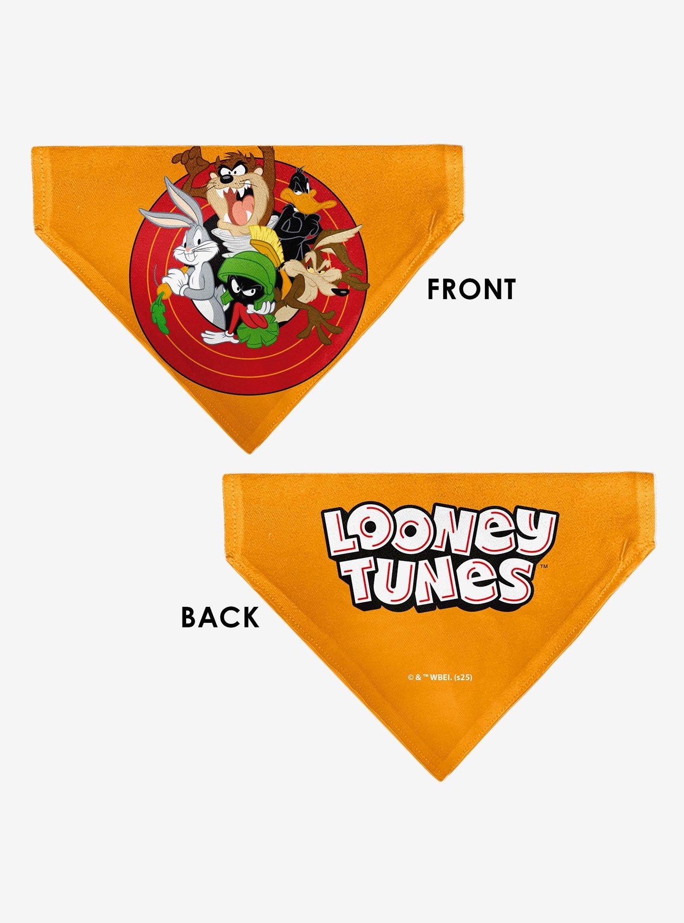 Looney Tunes Five Character Target Pose Slip On Collar Pet Bandana - Bandana Only, , alternate