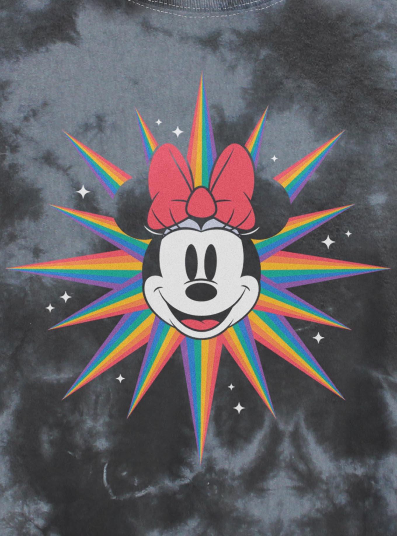 Disney Minnie Mouse Proud Star Girls Tie-Dye Crop T-Shirt, , hi-res