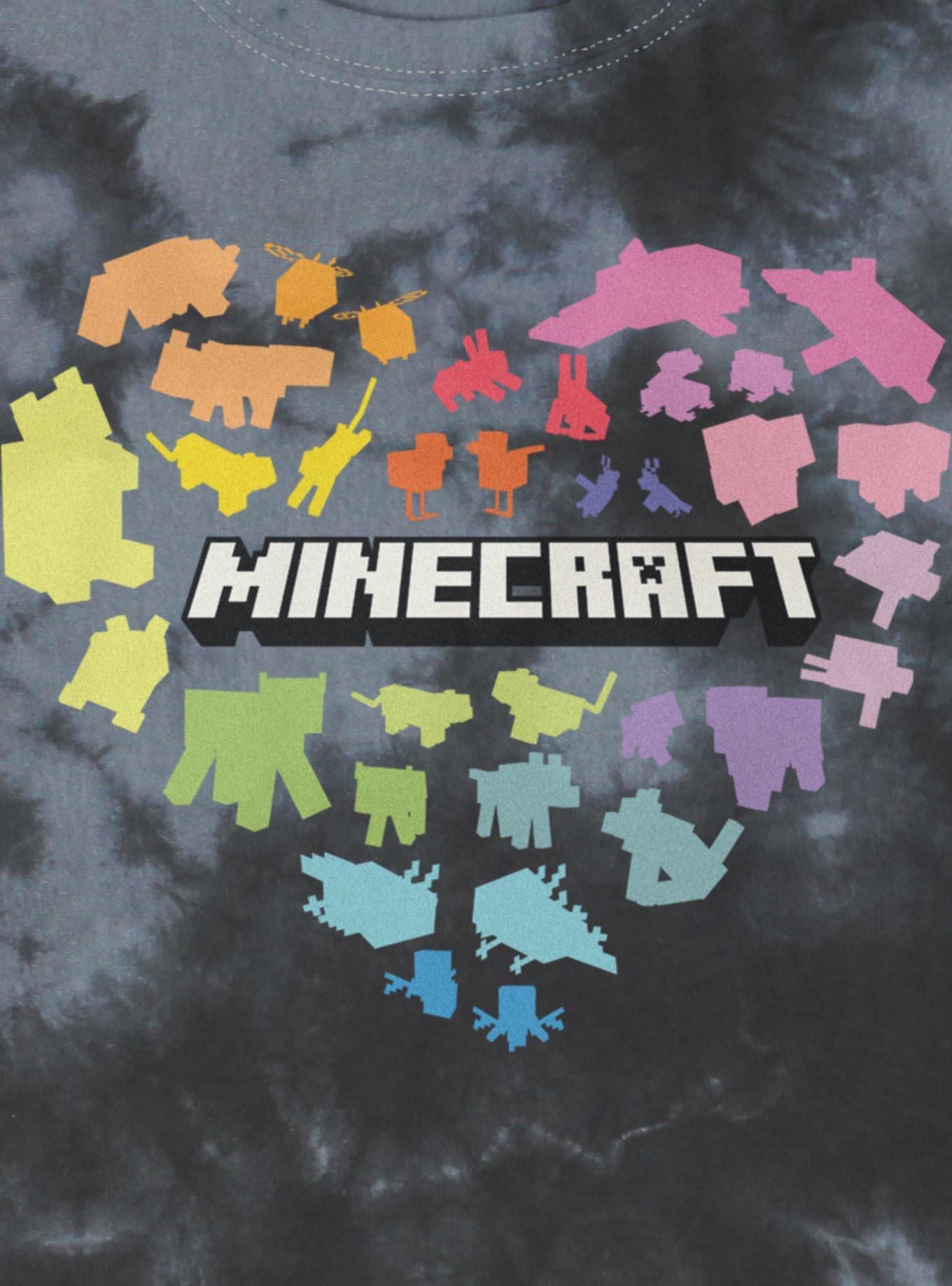 Minecraft Pride Heart Tie-Dye T-Shirt, , hi-res