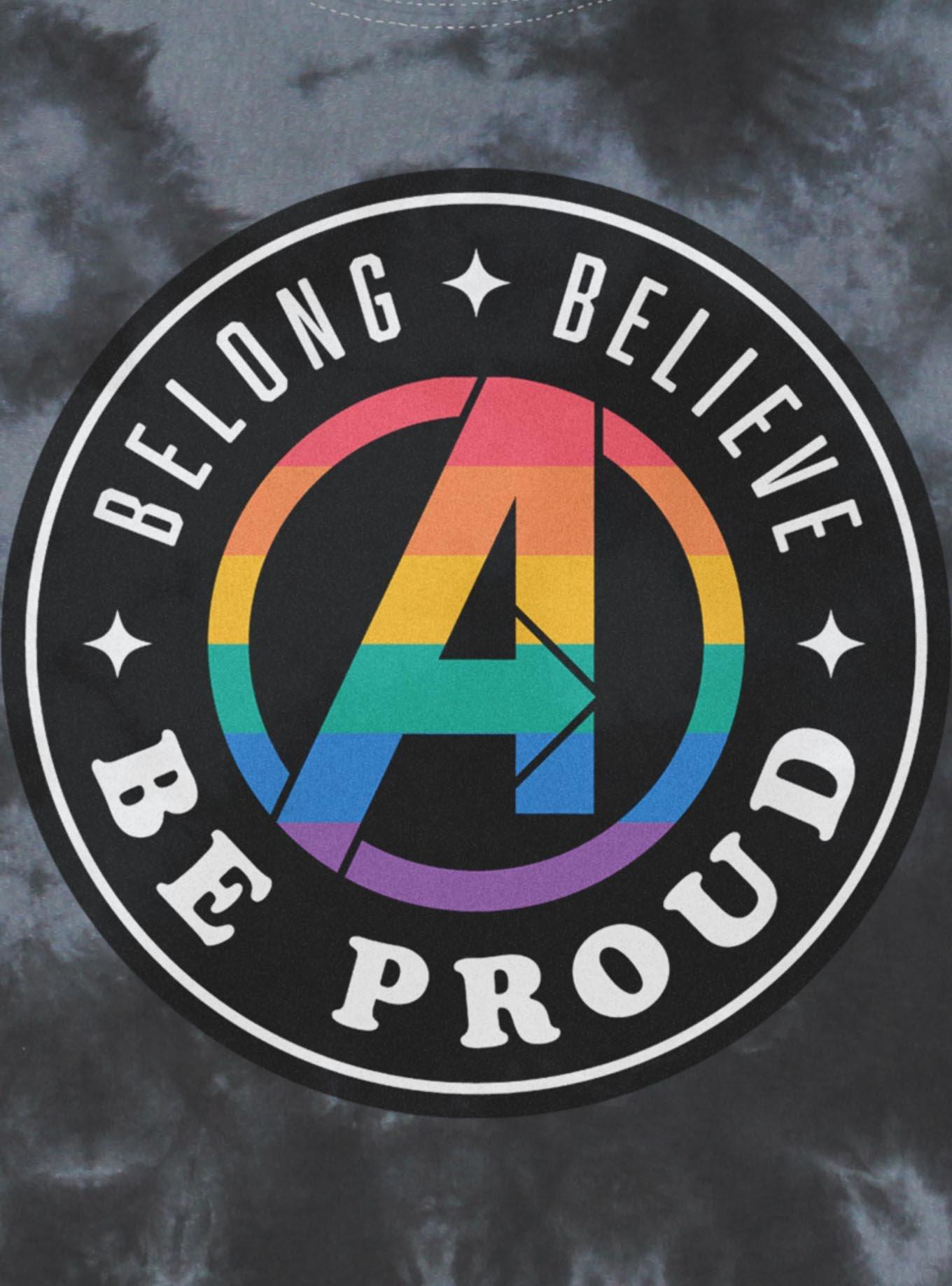 Marvel Belong Believe Be Proud Tie-Dye T-Shirt, , hi-res
