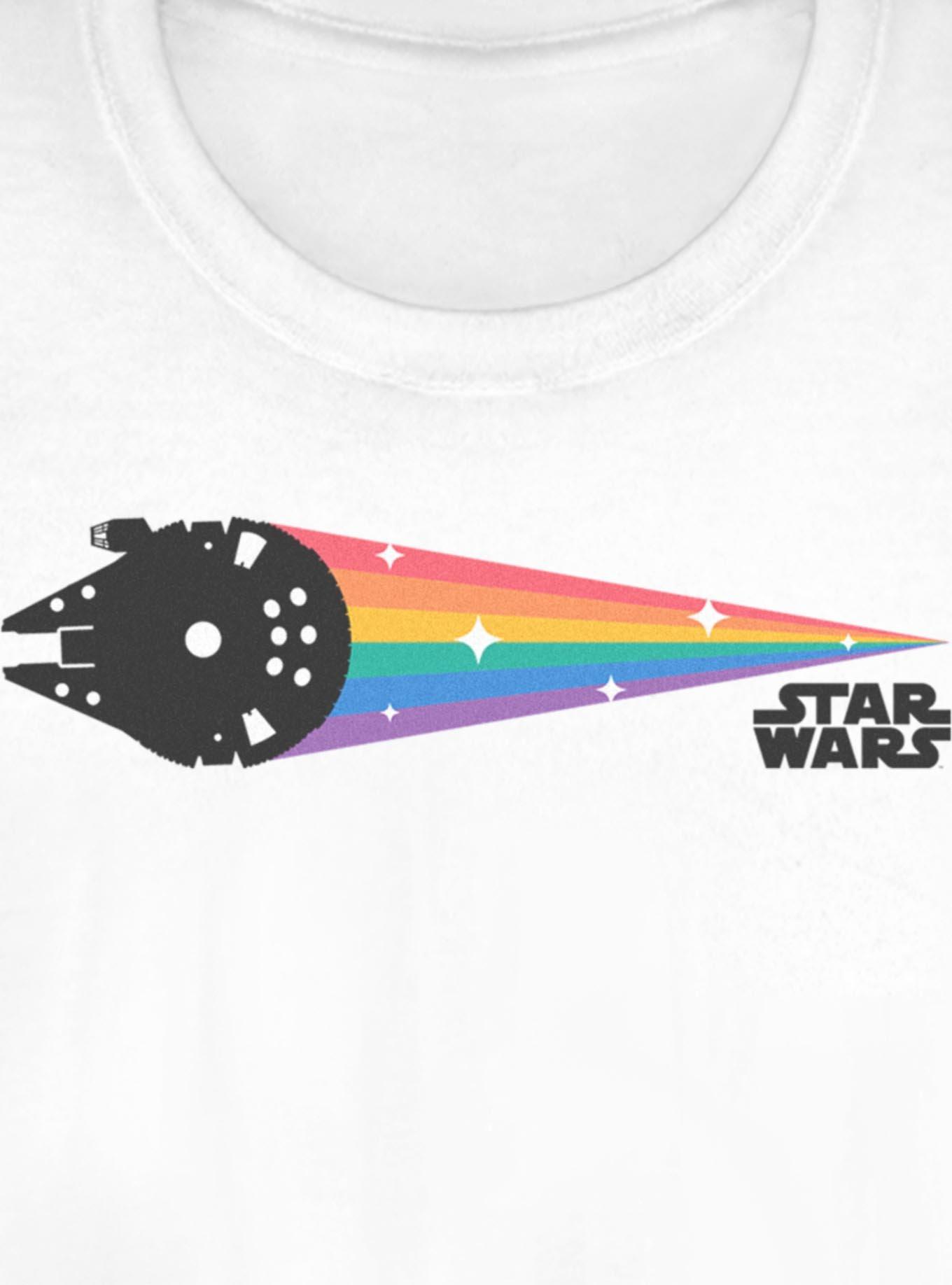 Star Wars Millennium Falcon Ship Pride Rainbow Girls T-Shirt, , hi-res