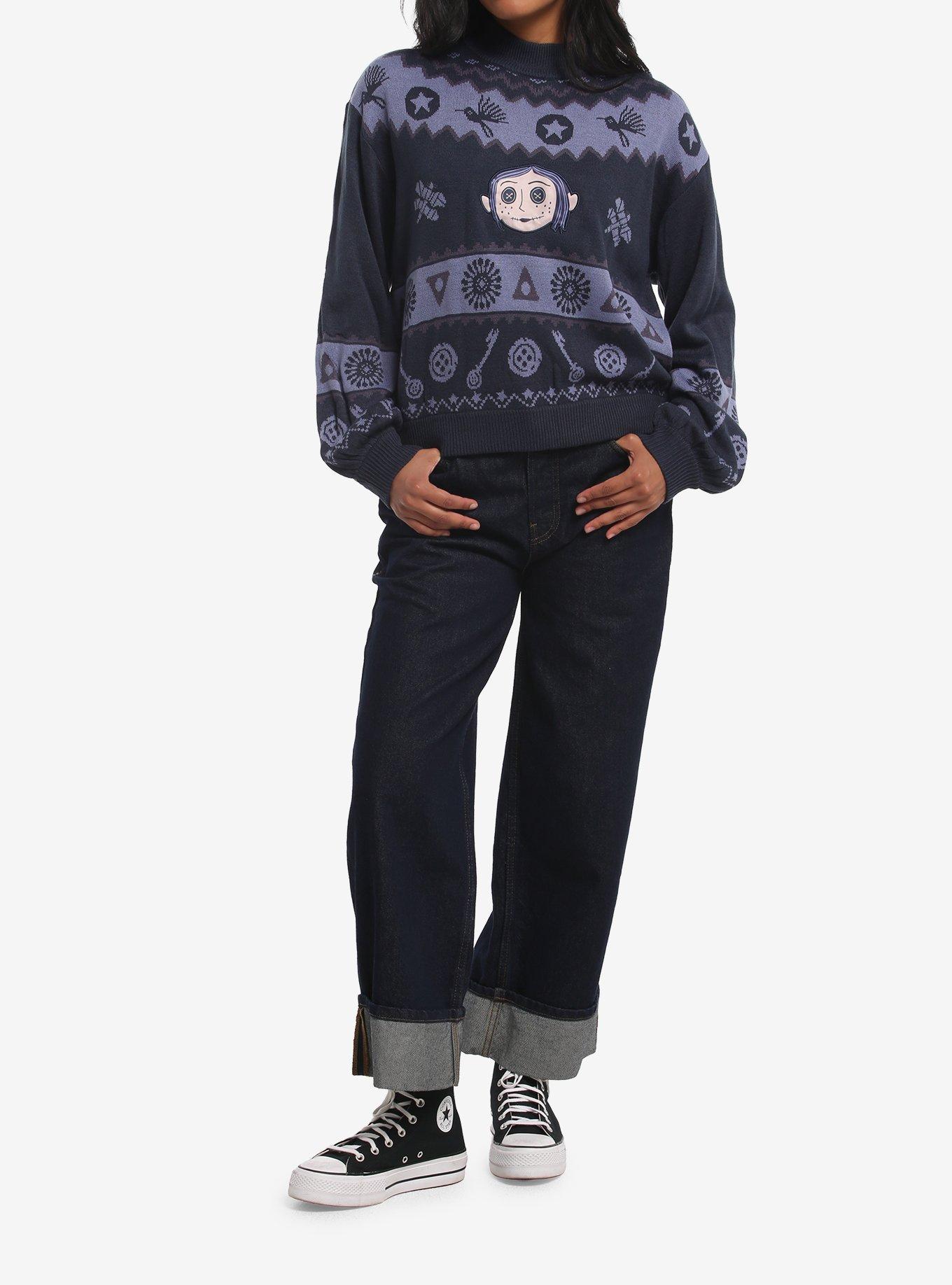 Coraline Fair Isle Icons Girls Sweater, MULTI, alternate - view 2