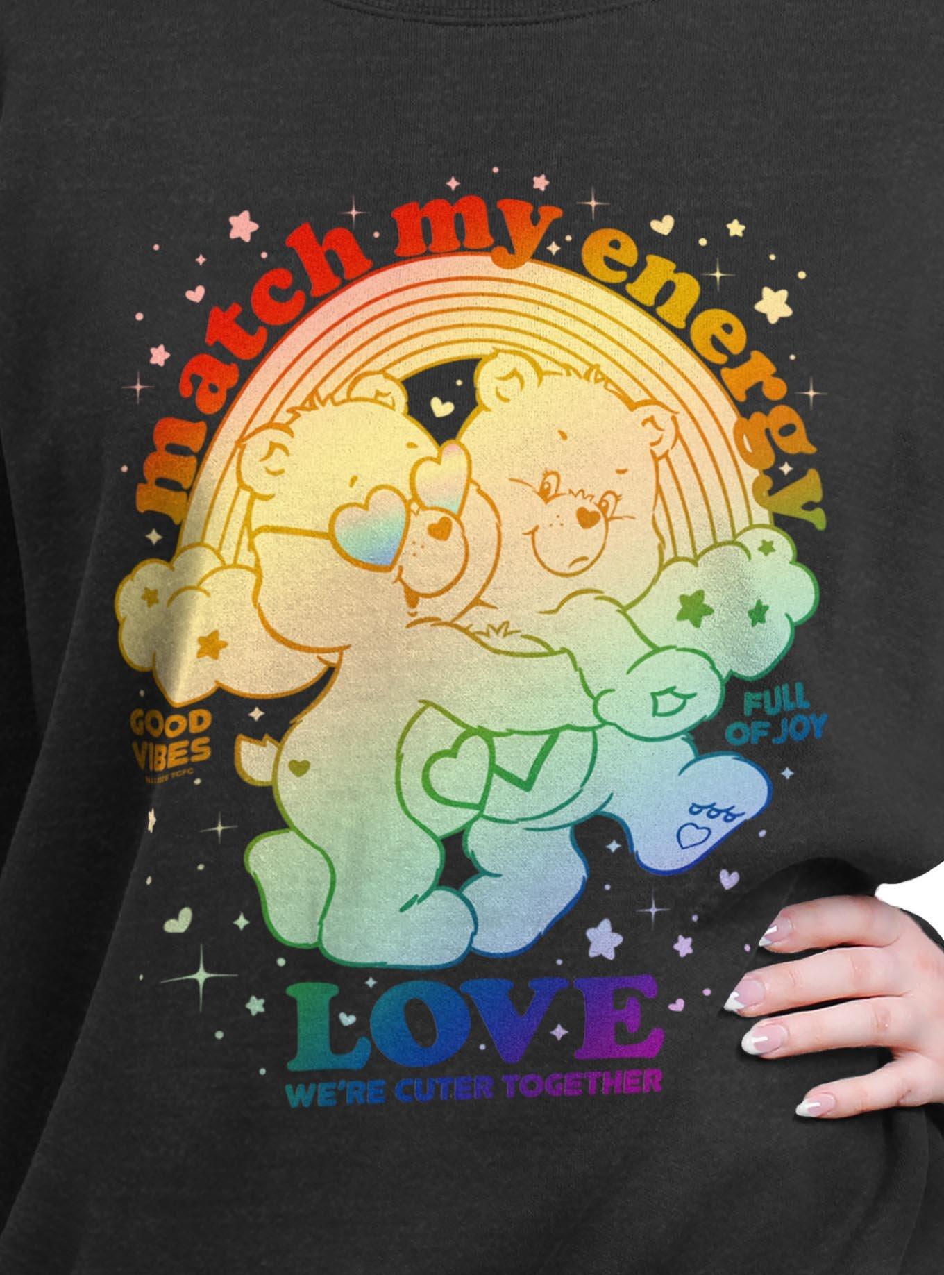 Care Bears Match My Energy Love Girls Oversized Sweatshirt, , hi-res